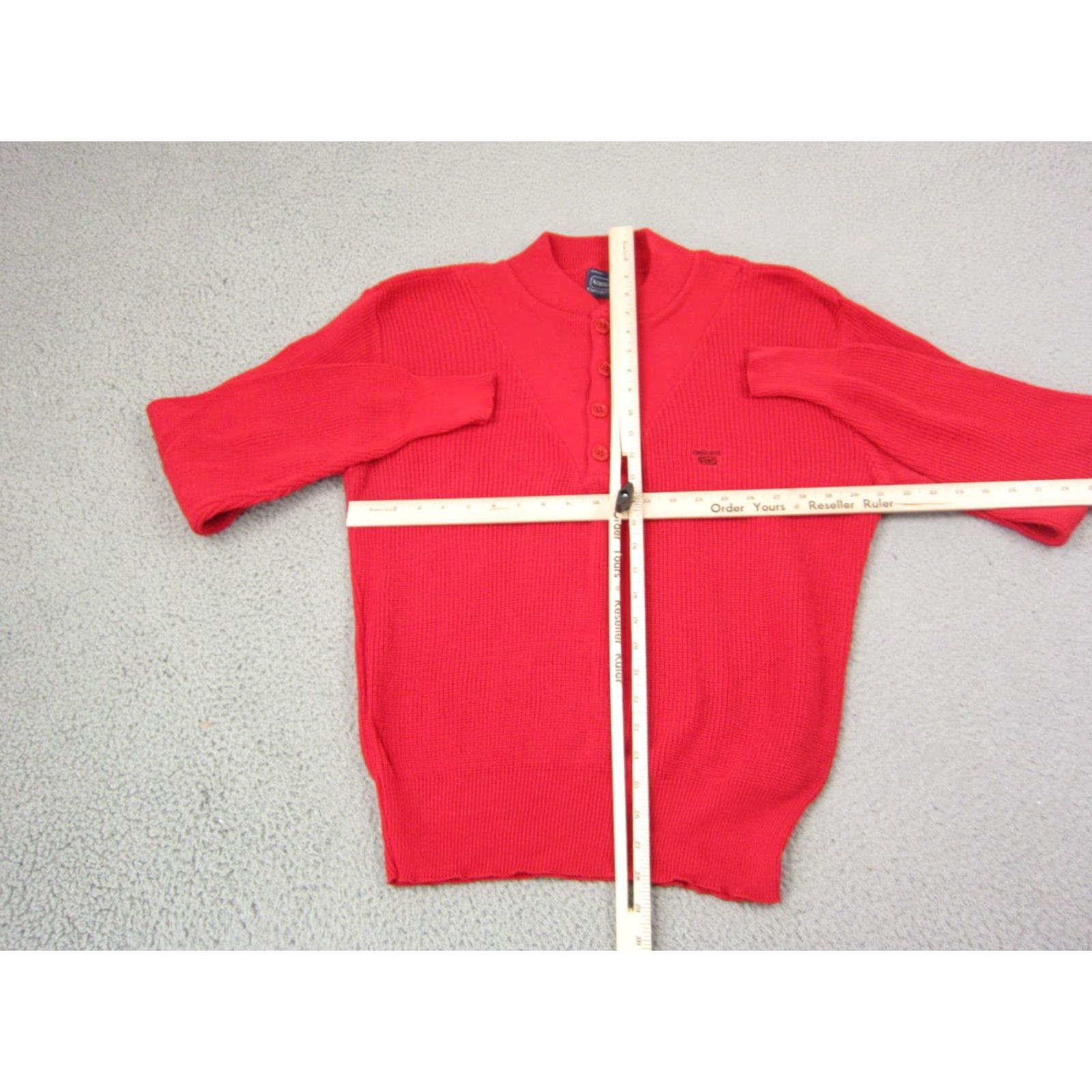 Vintage VINTAGE Vantage Sweater Mens Large Red Knit Cotton Made in USA Farm 90s Classic Pullover Long Sleeve Size US L / EU 52-54 / 3 - 6 Thumbnail