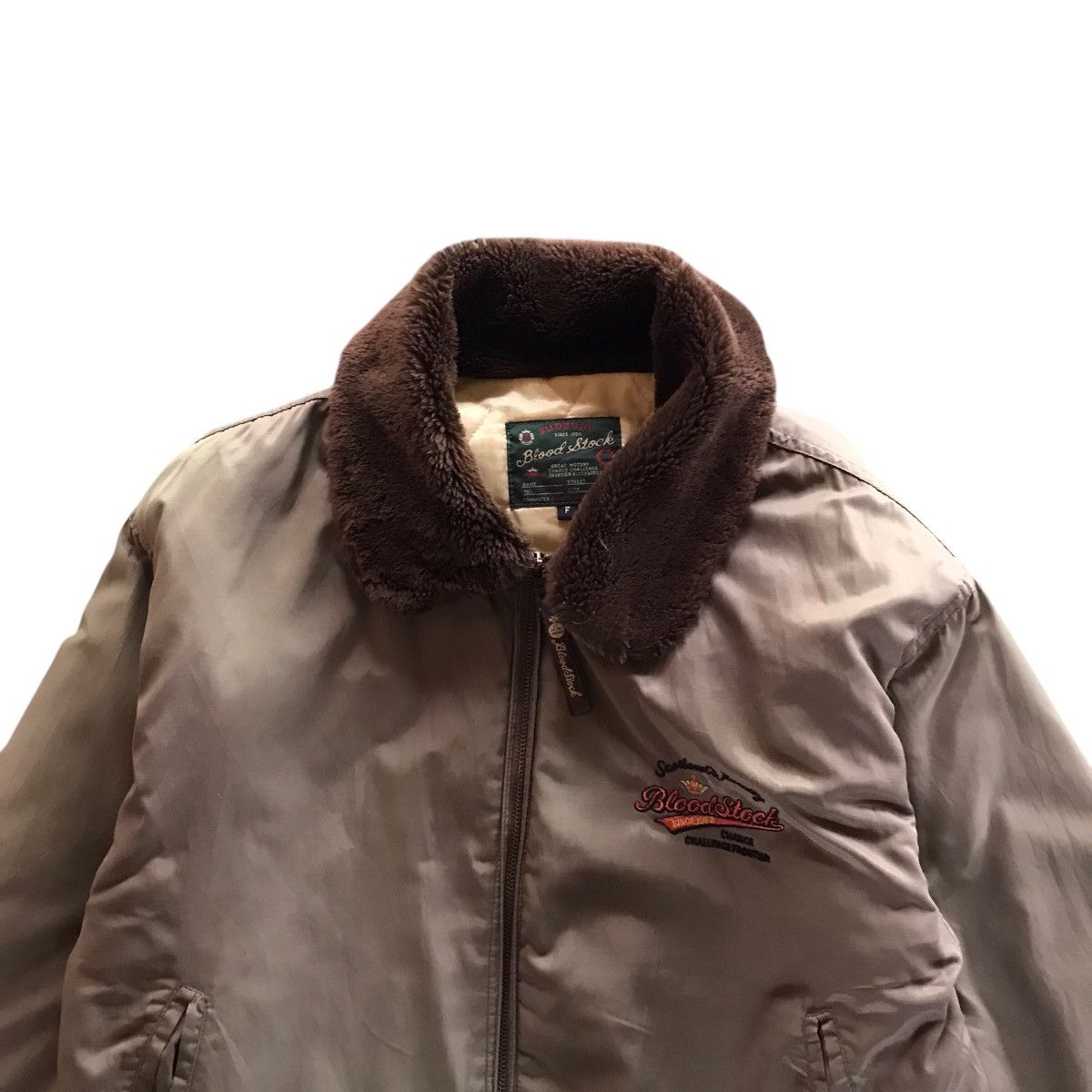 Vintage Vintage Blood Stock Faux Fur Bombers style jacket Size US L / EU 52-54 / 3 - 2 Thumbnail