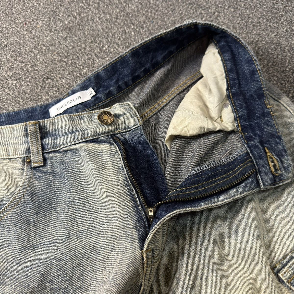 If Six Was Nine 🔥🇯🇵 Japanese Crazy Baggy Unsed.Lab Multi Pocket LGB Jeans Size US 32 / EU 48 - 14 Thumbnail
