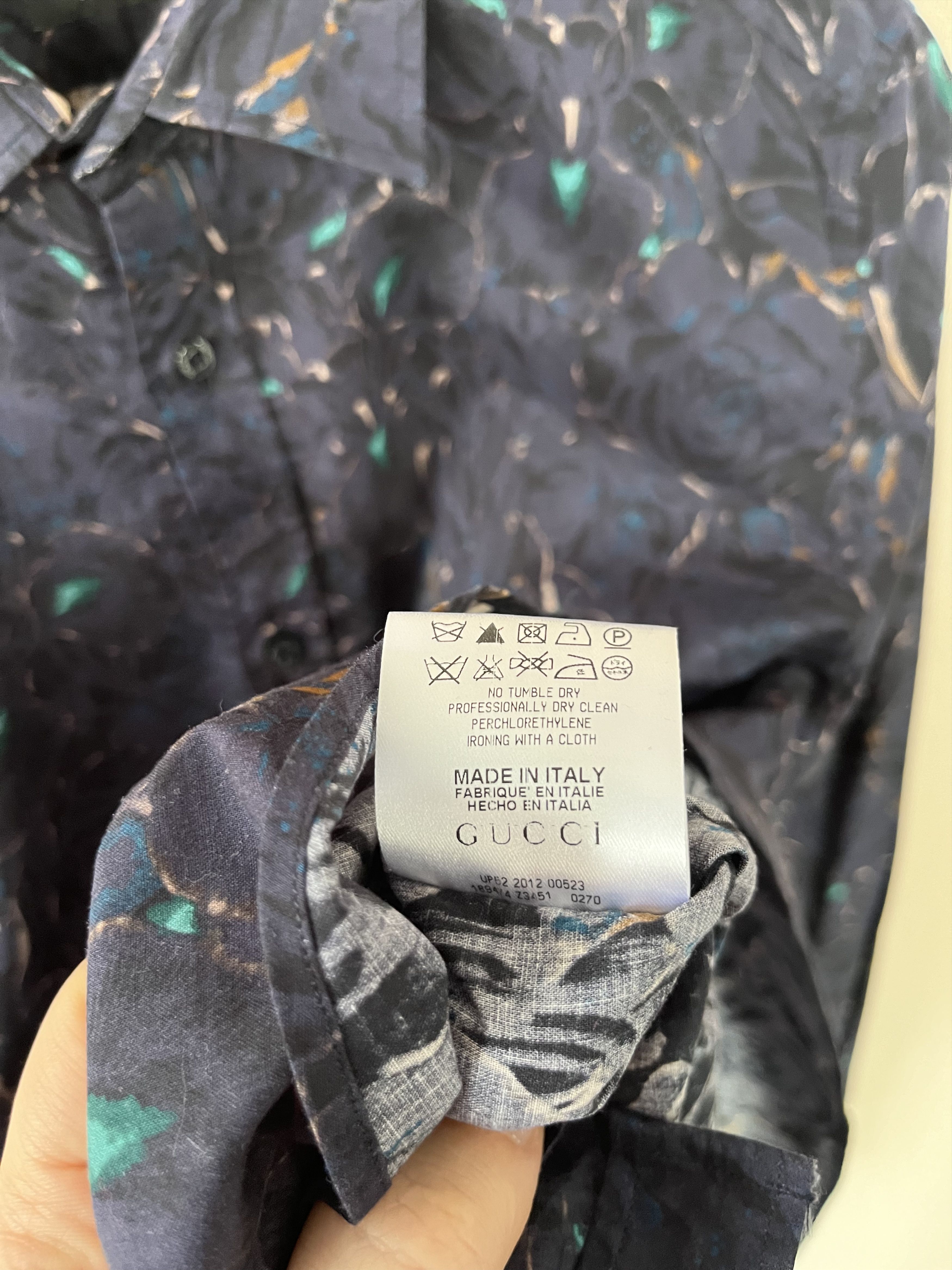 Gucci Gucci Slim Floral Flower Button Up Long Sleeve Shirt 40 Size US M / EU 48-50 / 2 - 6 Thumbnail