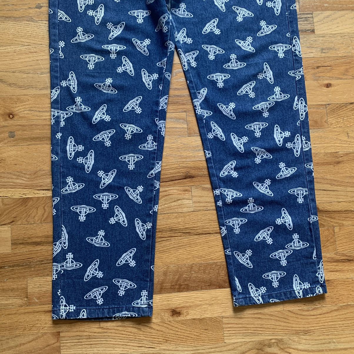 Vivienne Westwood SS1985 Orb Monogram Print Jeans Size US 34 / EU 50 - 3 Thumbnail