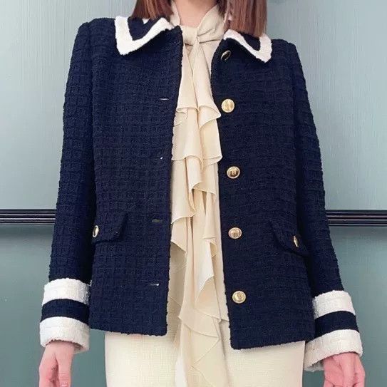 Gucci Gucci Black White Color Block Coat Size S / US 4 / IT 40 - 1 Thumbnail