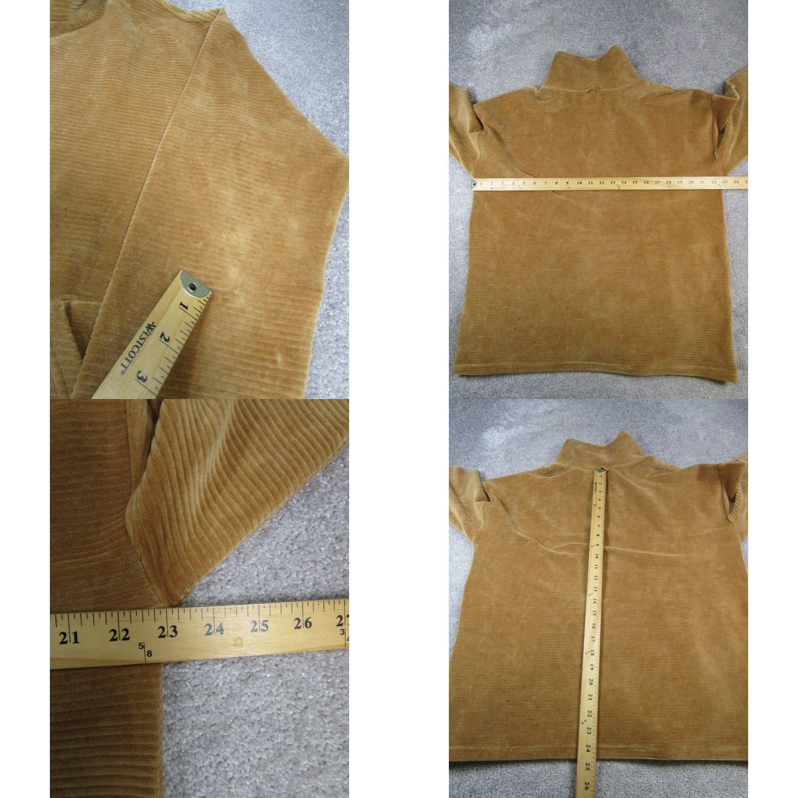 Vintage VINTAGE L.L.Bean Sweater Pullover Mens Large Brown Cotton Fleece Quarter Zip Long Sleeve Mock Neck Size US L / EU 52-54 / 3 - 8 Thumbnail