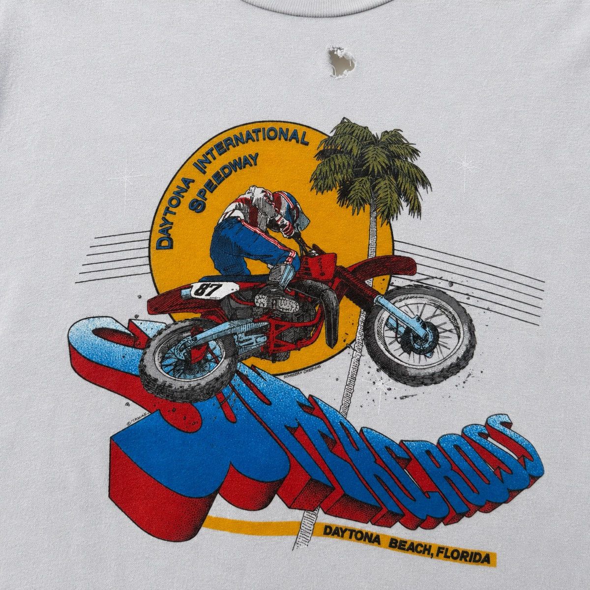 Vintage 1987 Daytona Bike Week International Speedway Graphic T-Shir Size US S / EU 44-46 / 1 - 2 Thumbnail