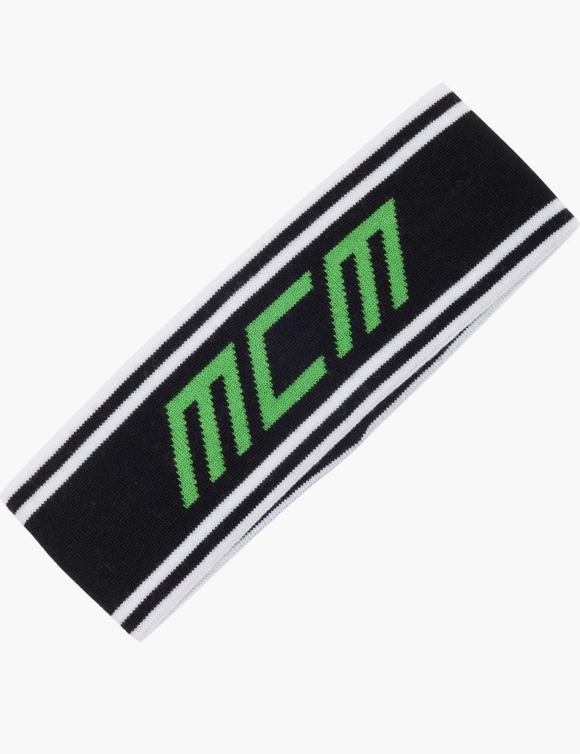 MCM MCM Headband Merino Wool Classic logo Black/green/white NWT Size ONE SIZE - 1 Thumbnail