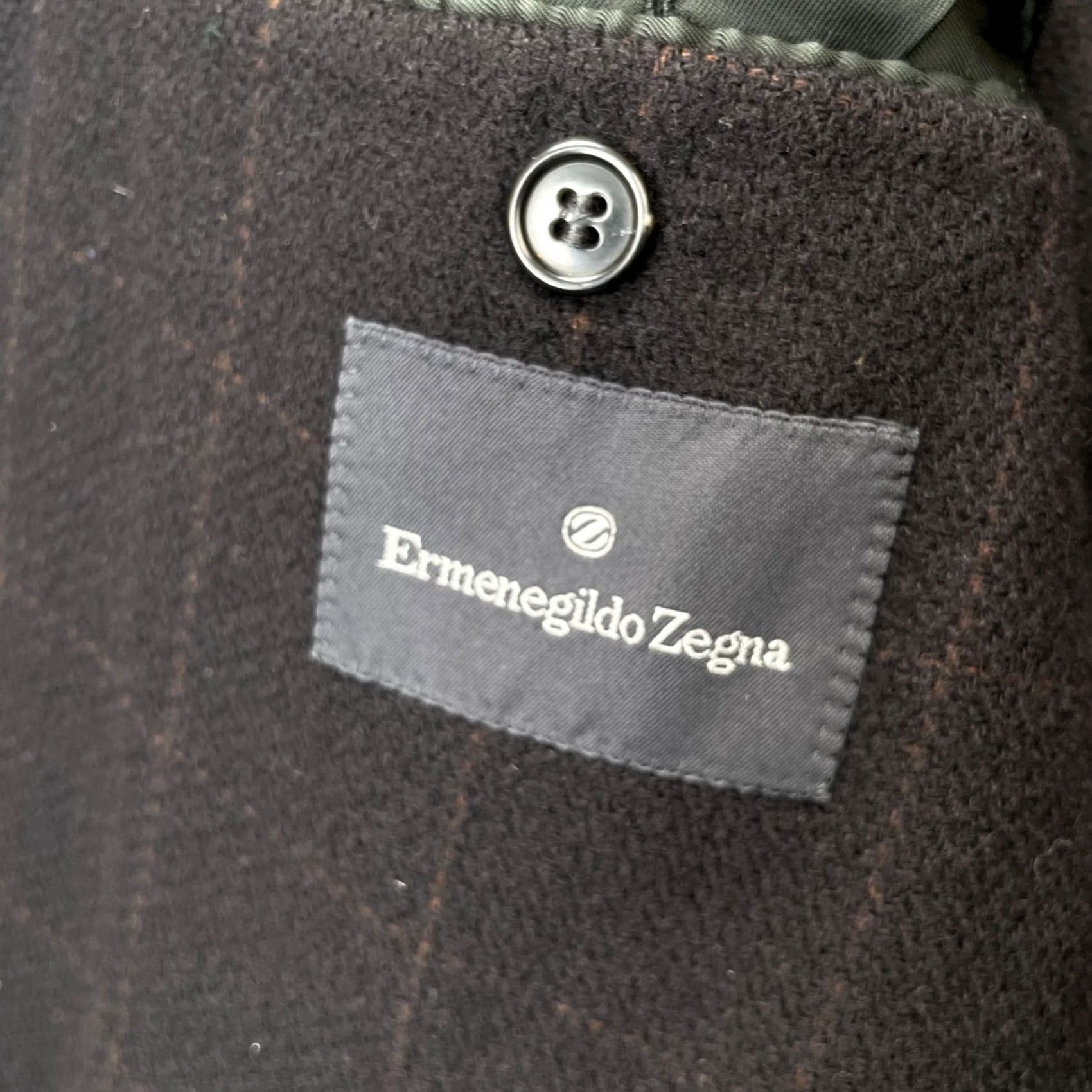 Ermenegildo Zegna VTG Ermenegildo Zegna Jacket Mens XL Black Plaid Coat Wool Single-Breasted Notch Lapel Classic Tuxedo-Style Vintage Size 46R - 4 Thumbnail