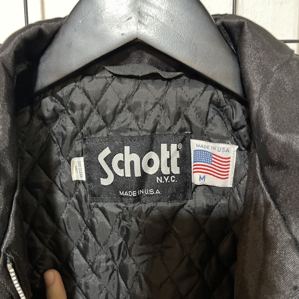 Schott 1990S BLACK COATED NYLON SCHOTT WORK JACKET Size US M / EU 48-50 / 2 - 4 Thumbnail