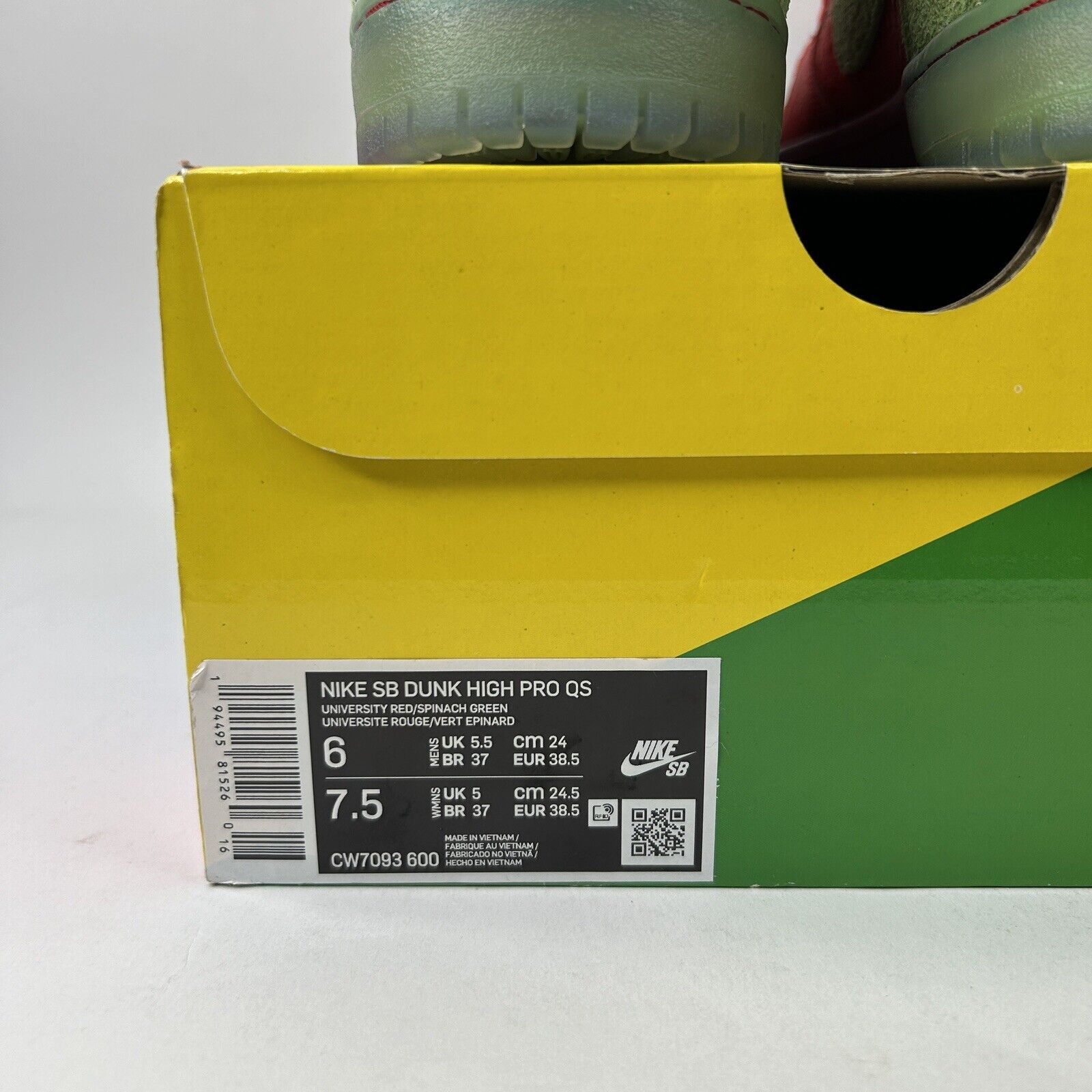 Nike Nike Dunk High SB “Strawberry Cough” 2024 Size US 6 / EU 39 - 5 Thumbnail