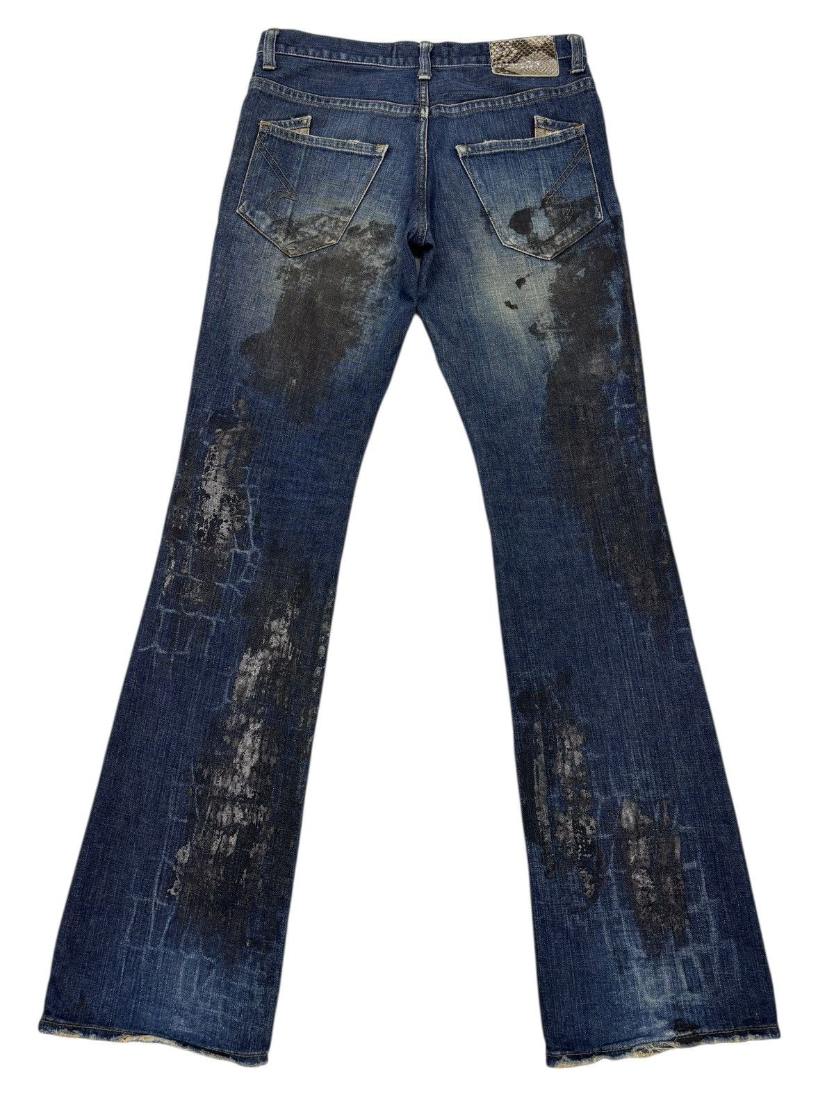 If Six Was Nine Semantic Design Snake Python Pattern Flare Jeans Bootcut Size US 32 / EU 48 - 10 Thumbnail