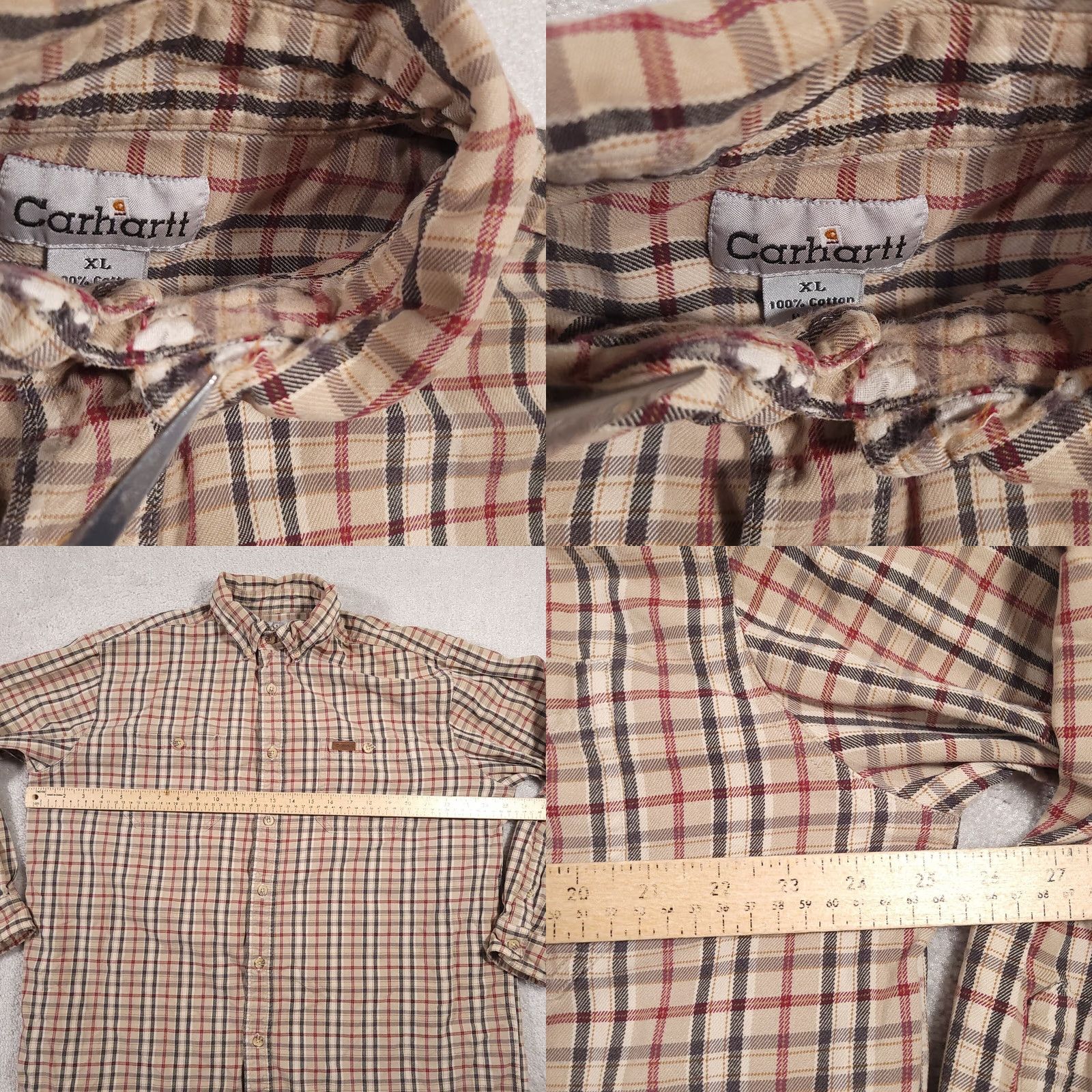 Carhartt Carhartt Long Sleeve Check Button Down Shirt Mens XL Workwear Size US XL / EU 56 / 4 - 8 Thumbnail