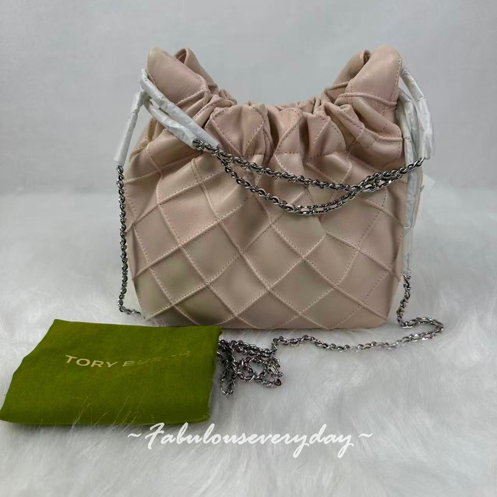 Tory Burch Tory Burch Mini Fleming Soft Hobo Chain Strap Leather/ Pink Size ONE SIZE - 1 Thumbnail