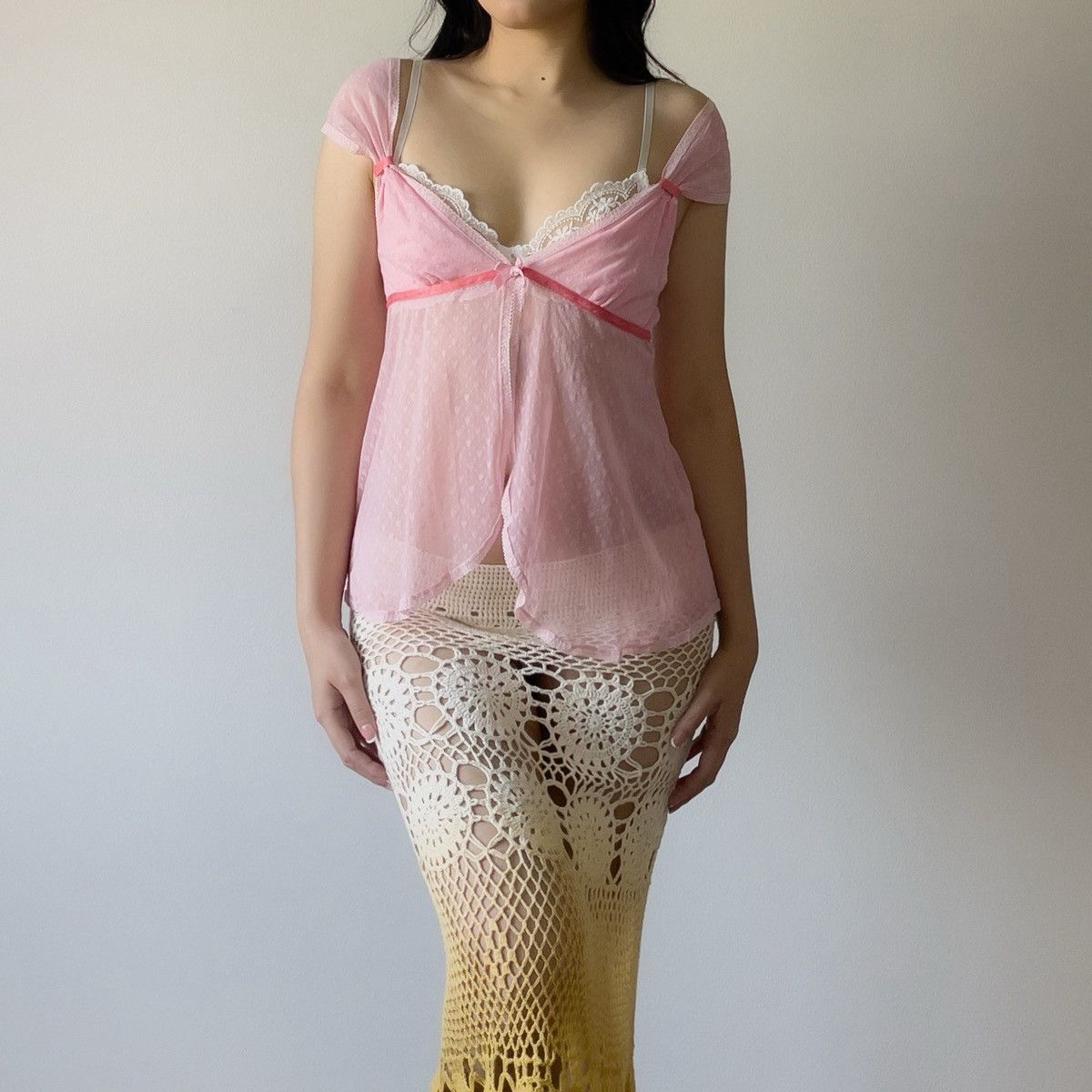 Victoria's Secret Victoria’s Secret Pink Heart Mesh Camisole (S) Size S / US 4 / IT 40 - 3 Thumbnail