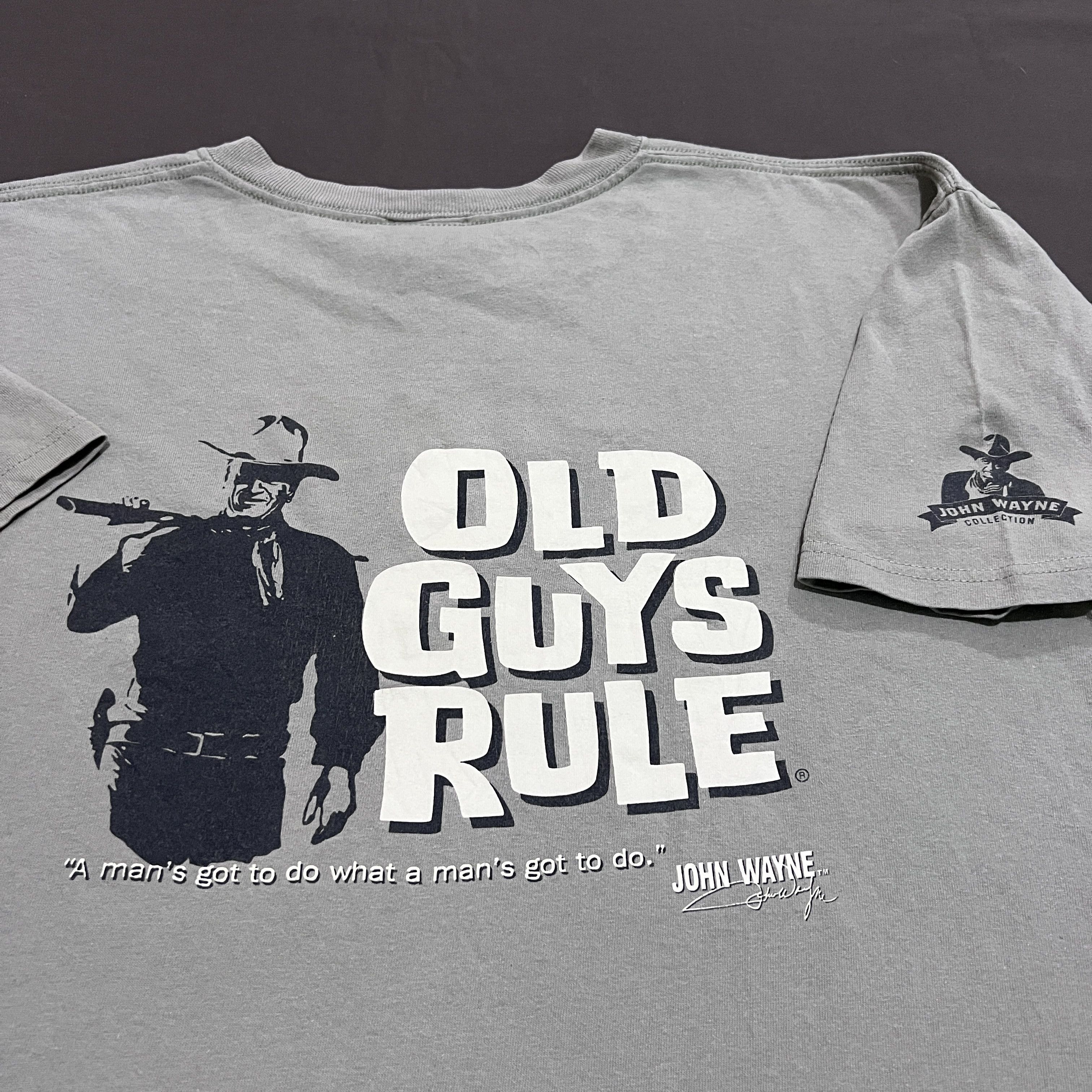 Star Of Hollywood × Vintage Vintage Y2K John Wayne old guys rule Tee XL Cowboys Size US XL / EU 56 / 4 - 1 Thumbnail