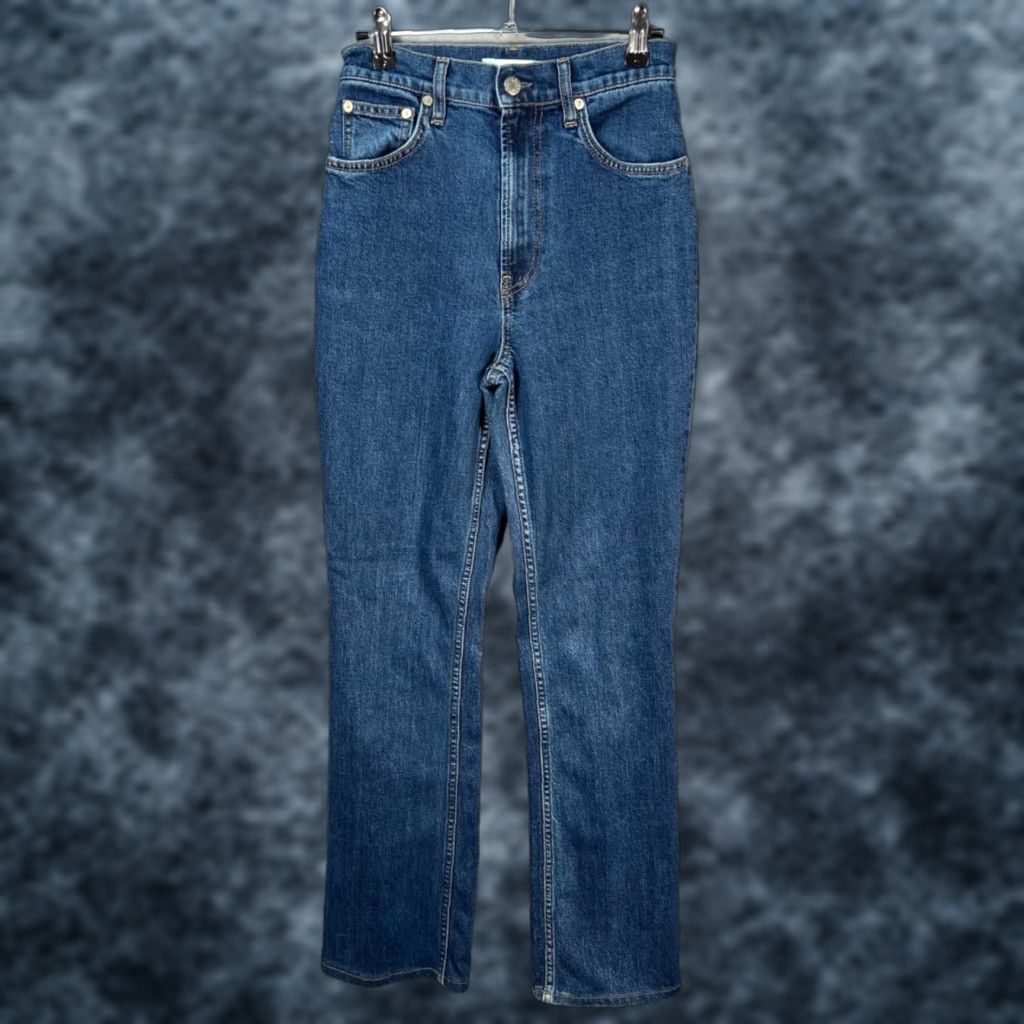 Helmut Lang VINTAGE HELMUT LANG Jeans Dark Wash 26 Straight-Leg 5-Pocket Denim Womens Adult 26 Inseam 30 Blue Cotton Blend Made In Italy Women Jeans Size 26" / US 2 / IT 38 - 1 Thumbnail