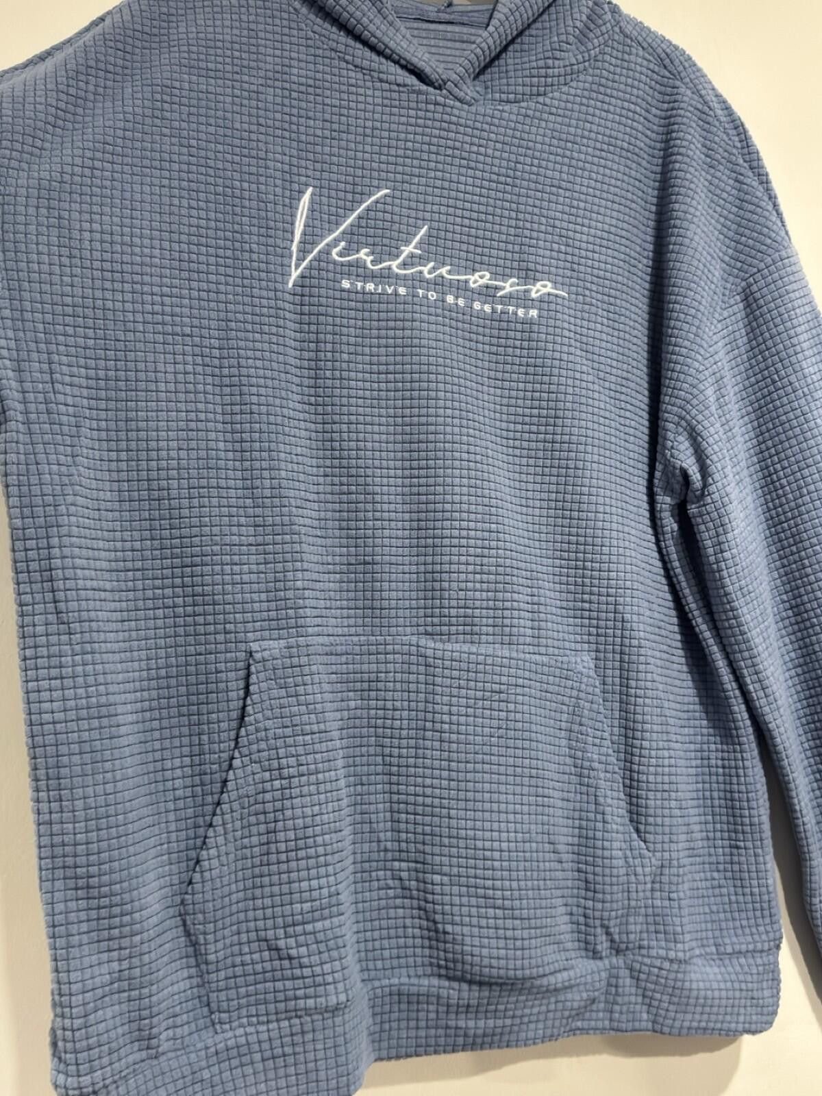 The Unbranded Brand Mens Letter Graphic Print Hoodie Pocket Pullover Top EST:XL Size US XL / EU 56 / 4 - 10 Thumbnail