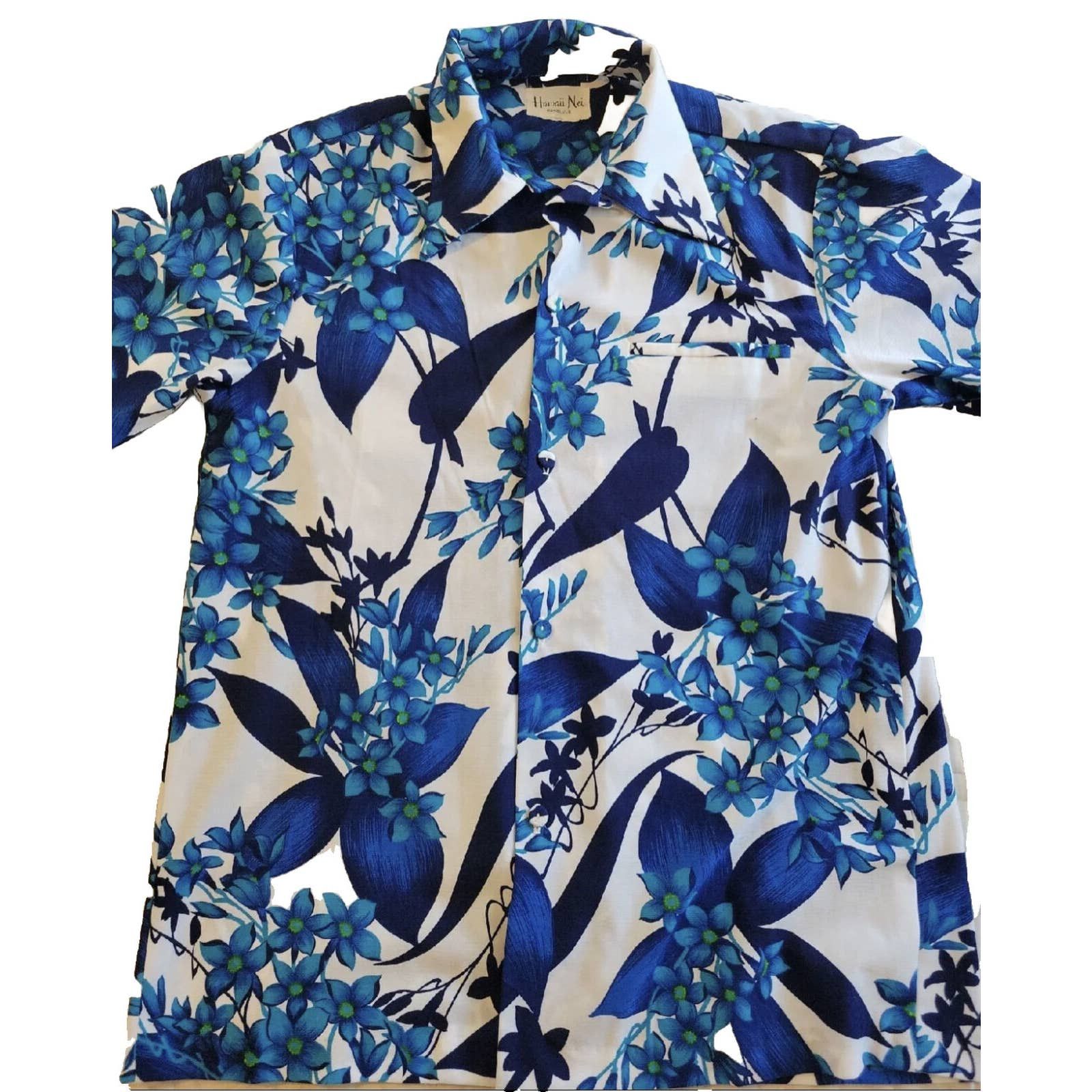 Other Hawaii Nei Honolulu VTG Mens M Blue Polyester Hawaiian Shirt Size US M / EU 48-50 / 2 - 1 Preview