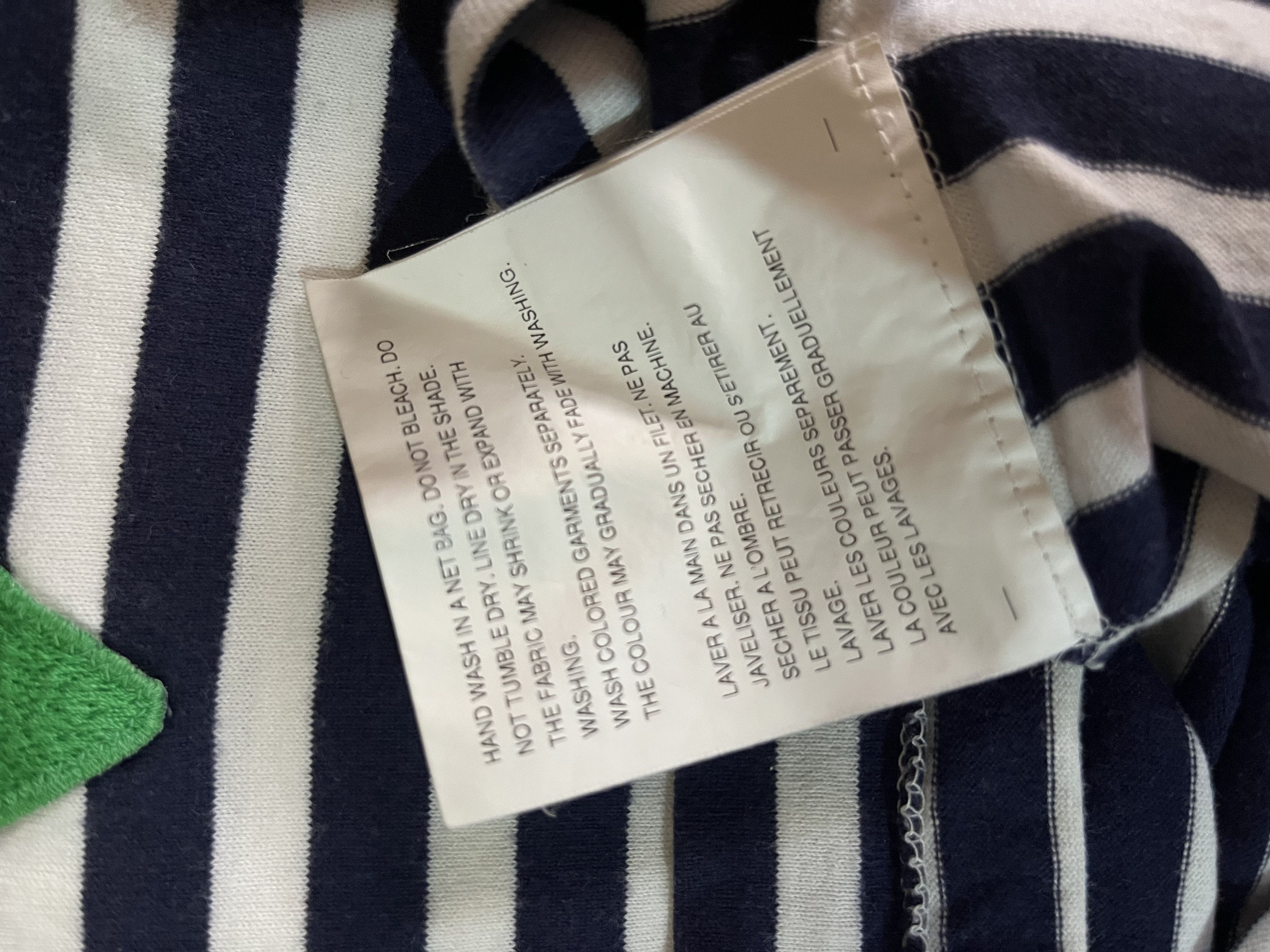 Comme des Garcons × Comme des Garcons PLAY Comme des Garcons PLAY Green Emblem Striped L/S T-shirt Size US S / EU 44-46 / 1 - 5 Thumbnail