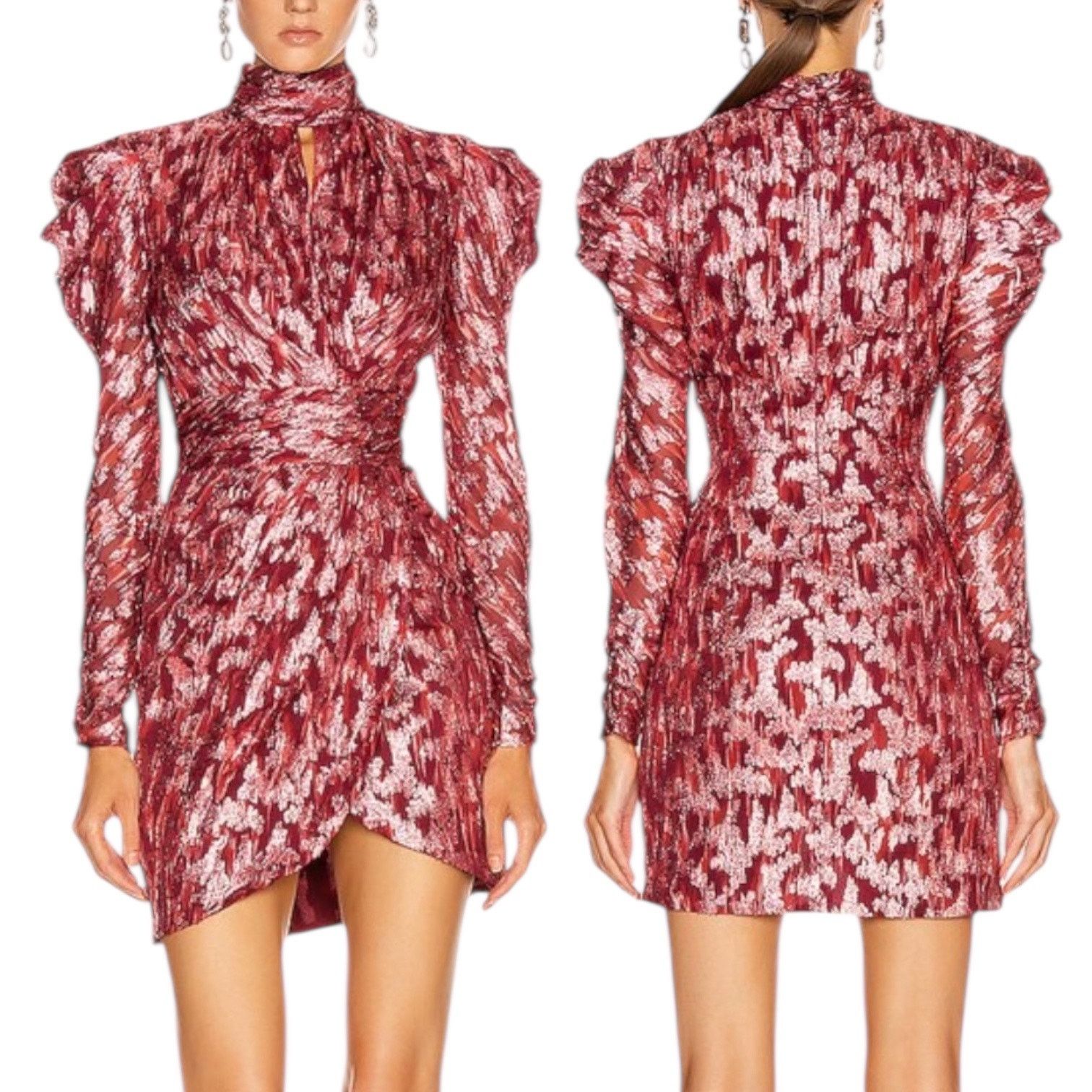 Jonathan Simkhai Jonathan Simkhai Mock Neck Jacquard Metallic Mini Dress 4 Size S / US 4 / IT 40 - 1 Thumbnail