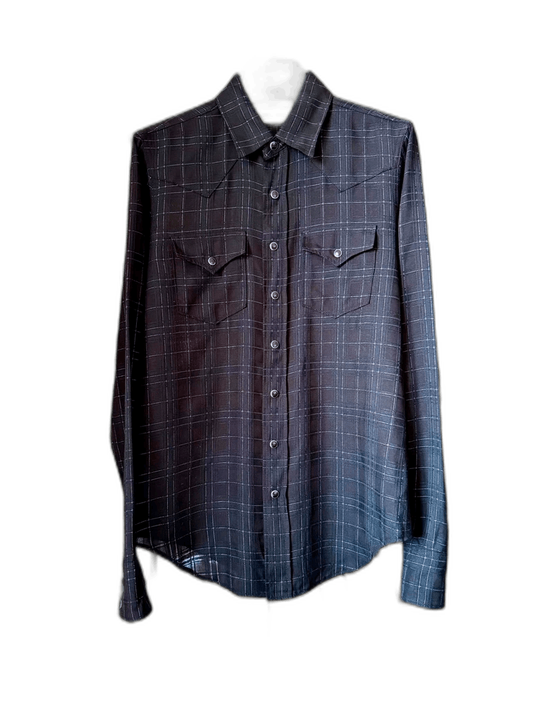 Saint Laurent Paris saint laurent black check long sleeve shirt Size US S / EU 44-46 / 1 - 1 Thumbnail