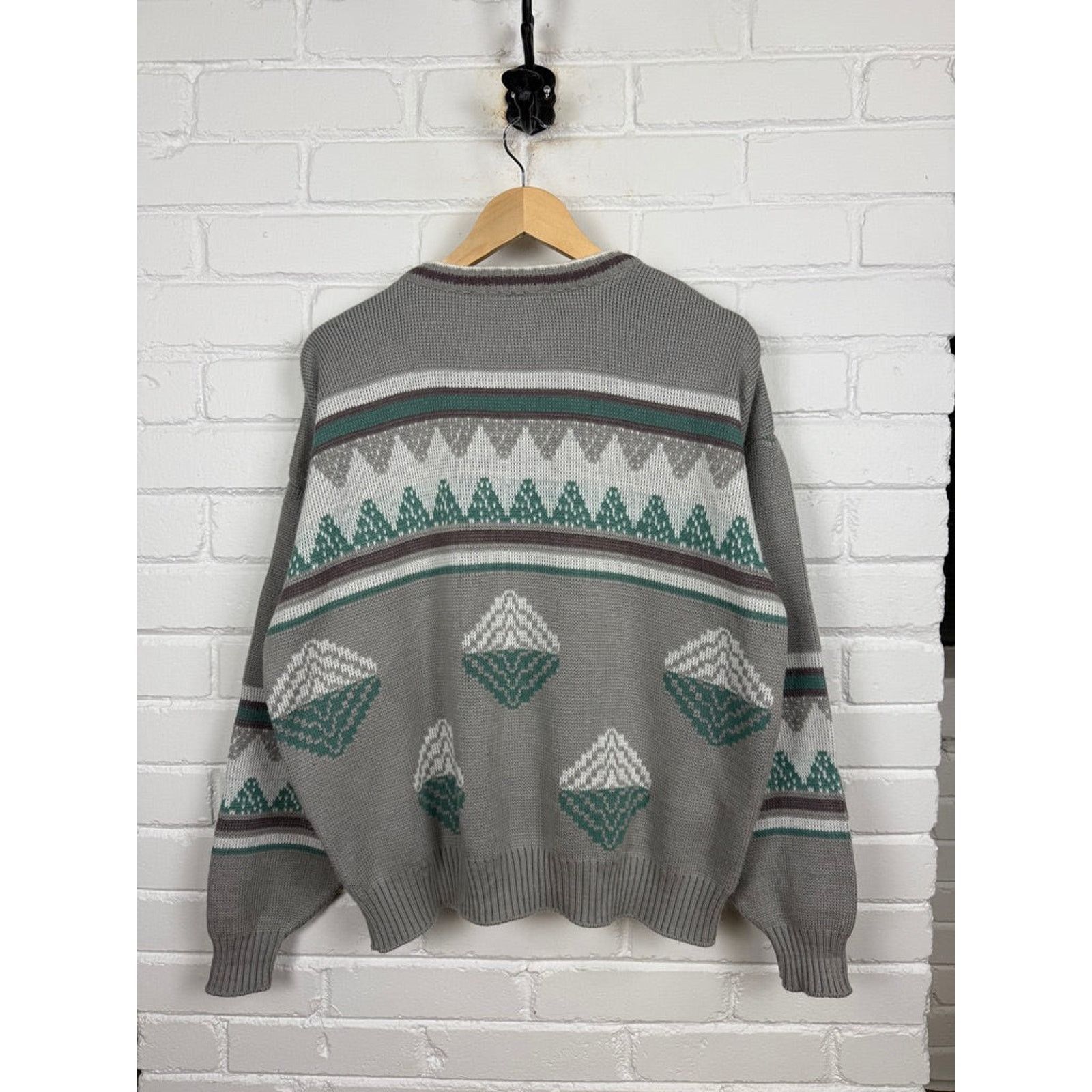 Vintage Vintage Town Craft Abstract Argyle Print Acrylic Sweater L Size US L / EU 52-54 / 3 - 2 Thumbnail