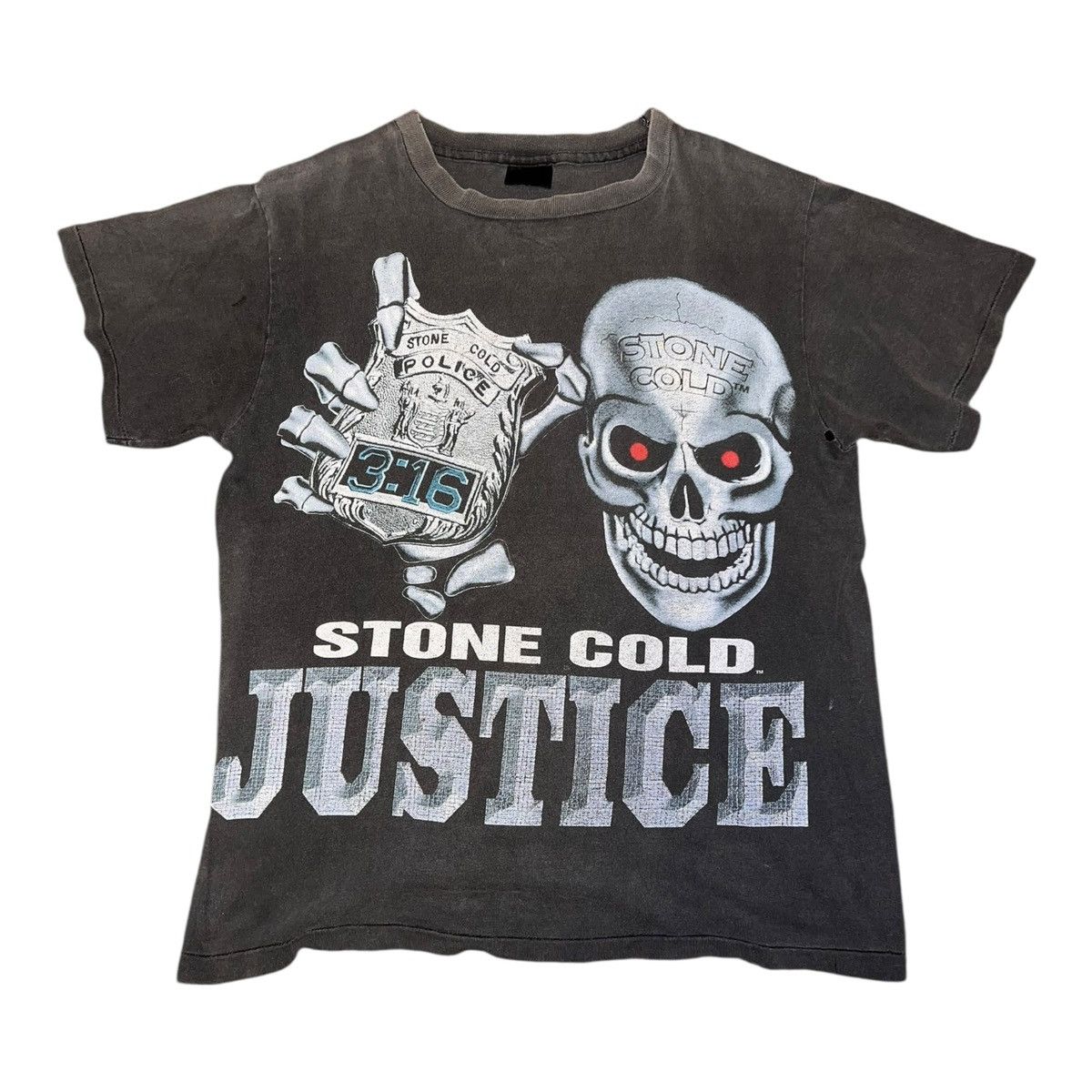WWF Vintage Stone Cold Steve Austin shirt Size US L / EU 52-54 / 3 - 1 Thumbnail