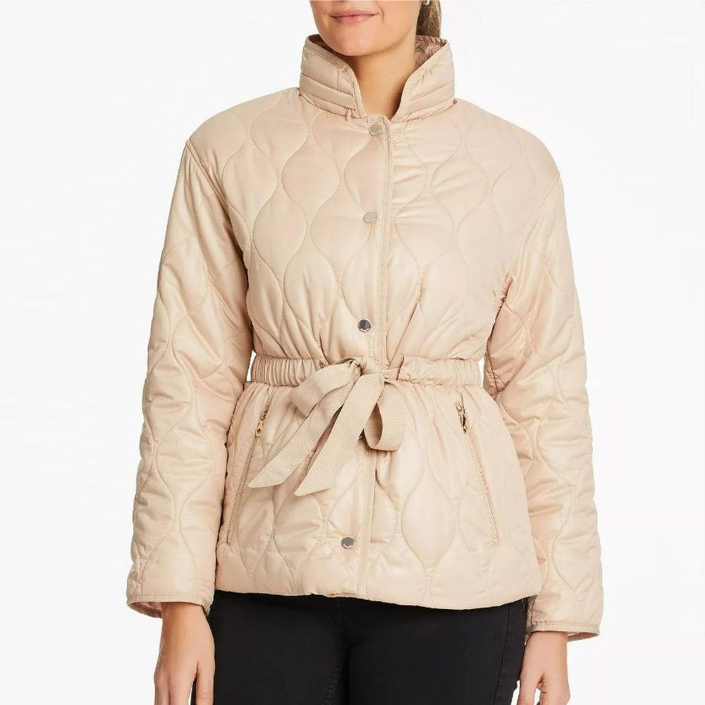 Kate Spade NWT New $260 Kate Spade Relaxed Belted Onion Quilted Jacket Size XS / US 0-2 / IT 36-38 - 1 Thumbnail