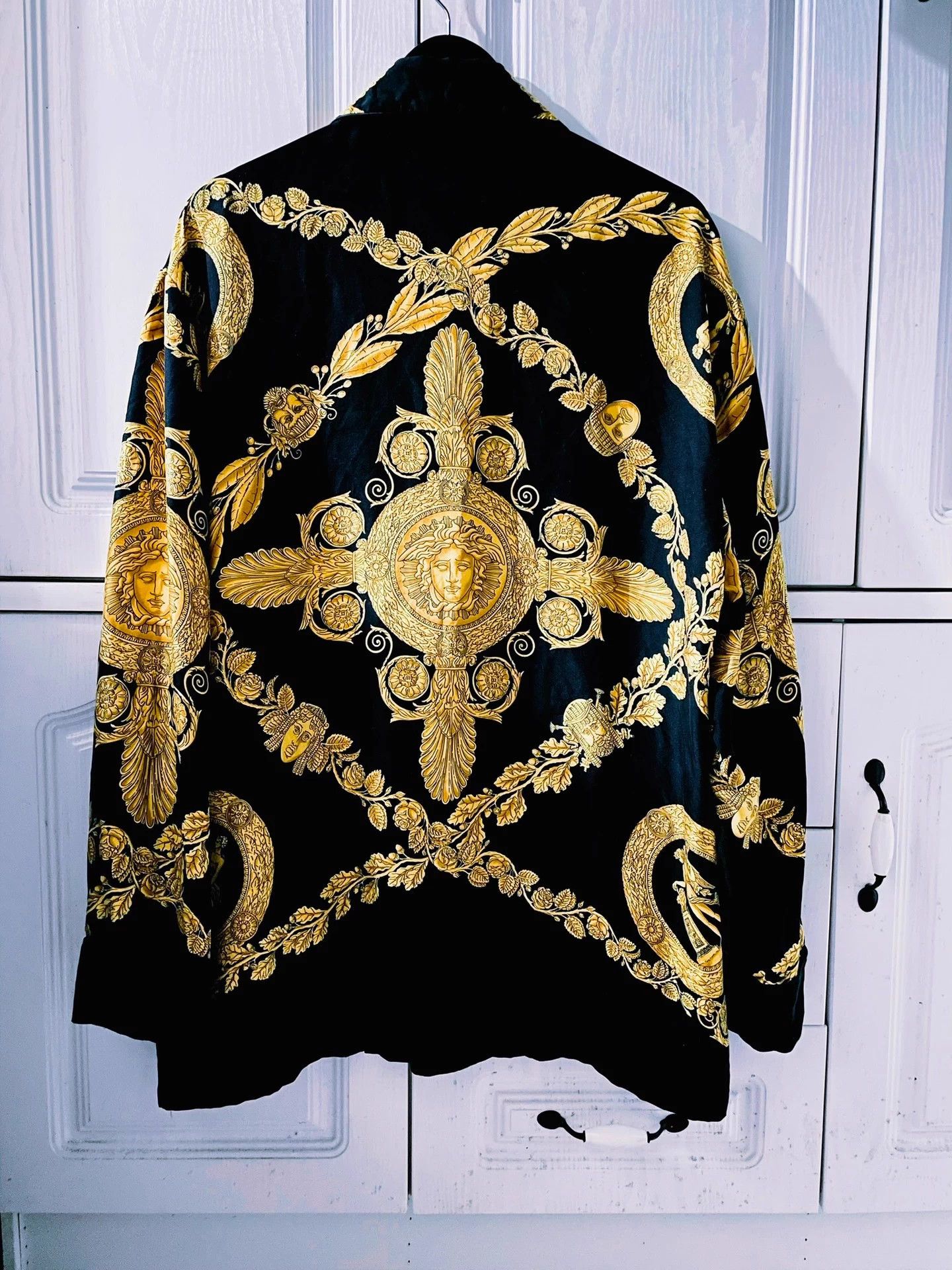Bottega Veneta Versace Silk Shirt Black Gold Baroque Runway Limited 2XL Size US XXL / EU 58 / 5 - 2 Thumbnail