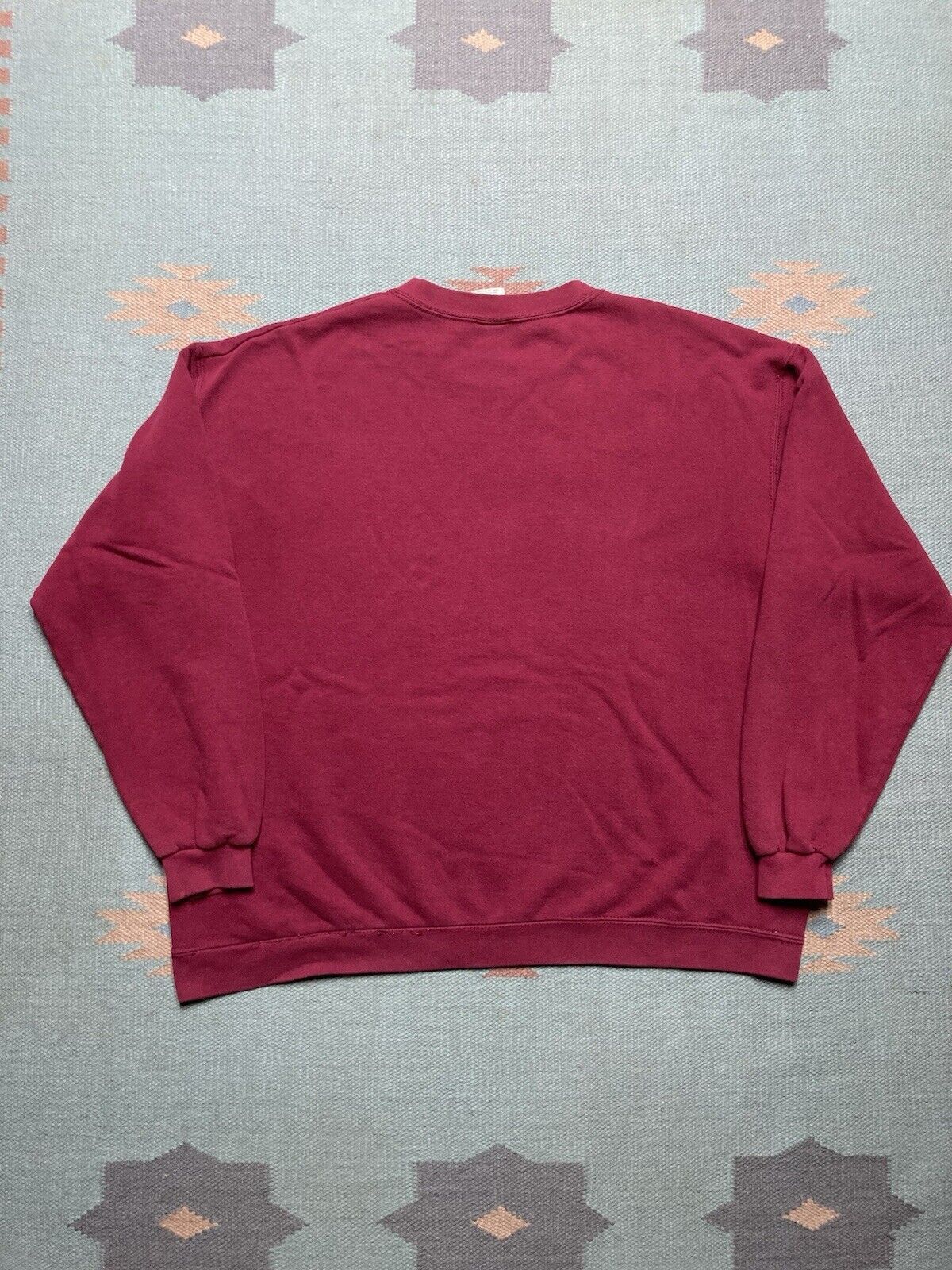 Vintage VTG 90s crewneck sweatshirt cheetah blank maroon red USA L Size US L / EU 52-54 / 3 - 7 Thumbnail