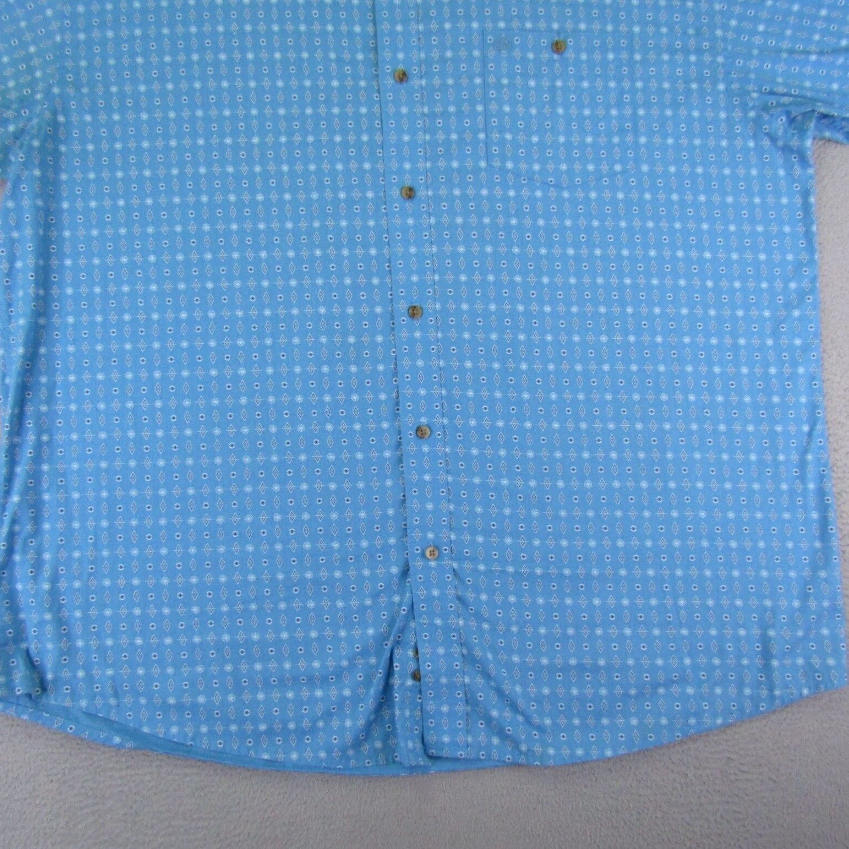 Wrangler Wrangler Shirt Mens 3XL Blue Geometric Western Cowboy Rodeo Rancher Button-Up Size US XXL / EU 58 / 5 - 4 Thumbnail