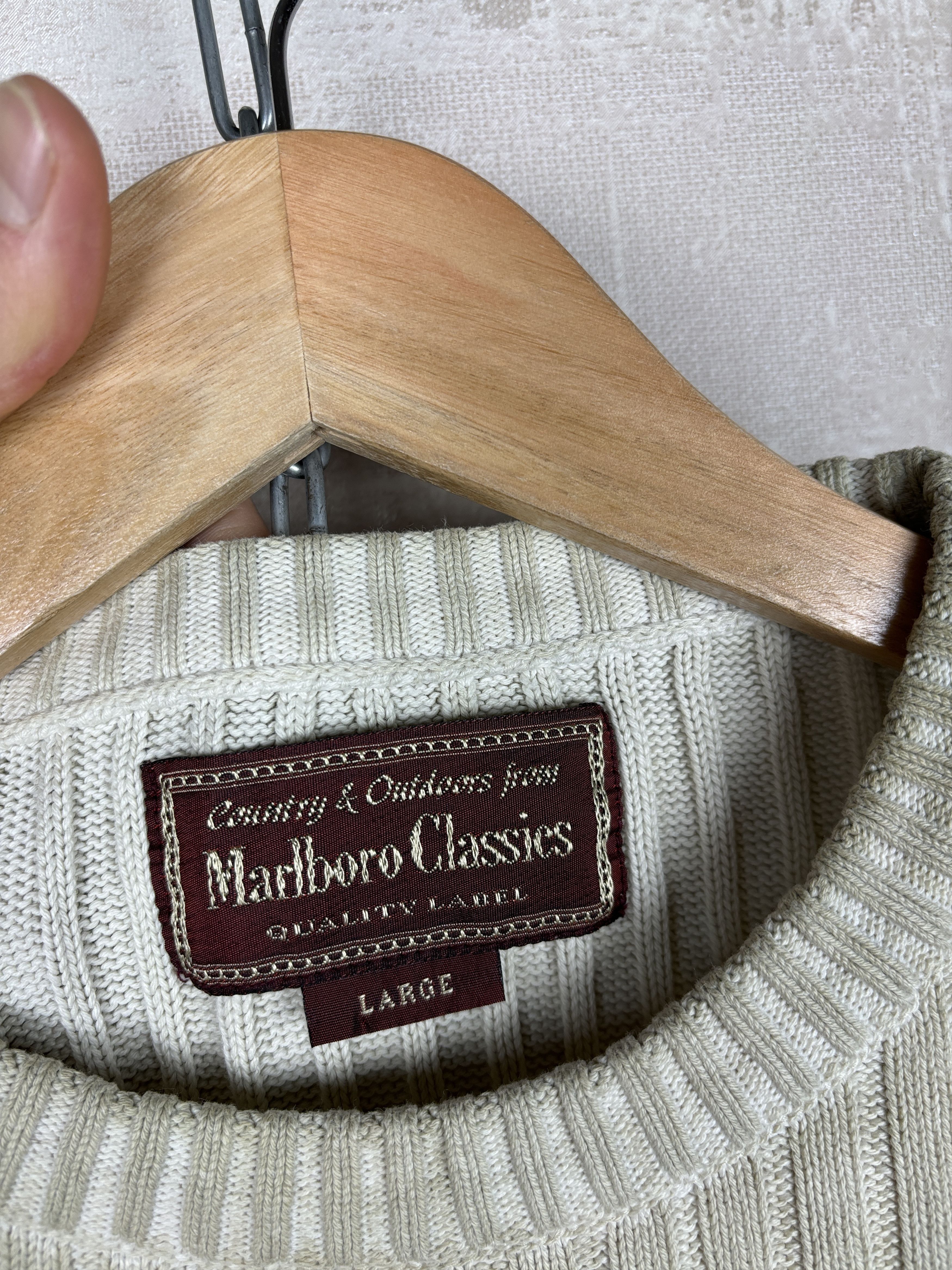 Marlboro Classics × Vintage Marlboro Classics Ribbed Rib Knit Vintage Sweater Crew Neck Size US L / EU 52-54 / 3 - 6 Thumbnail
