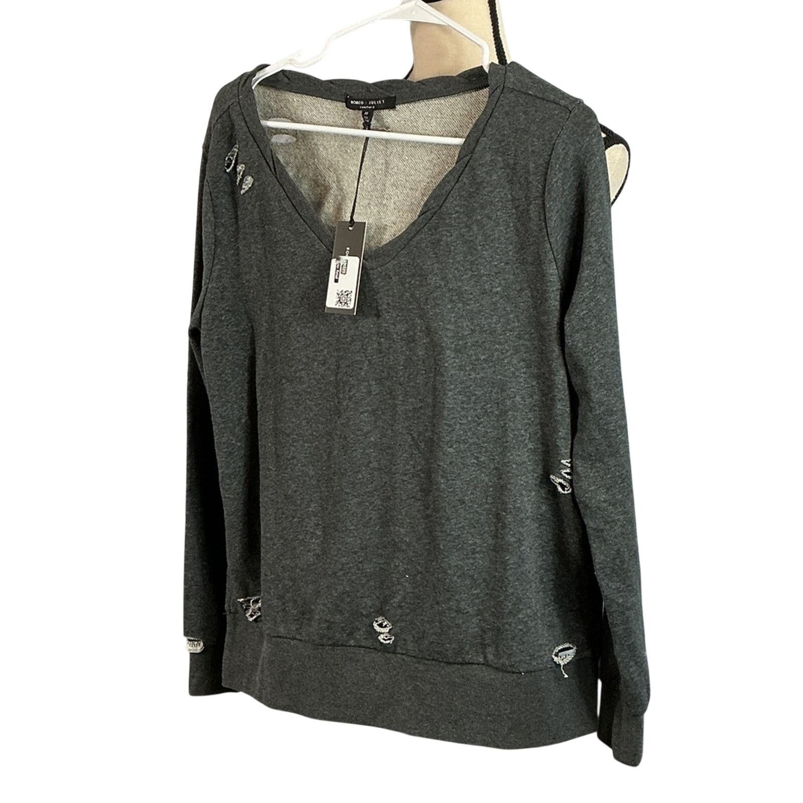 Zadig & Voltaire Romeo & Juliet CoutureSweatshirt –MediumHeather Charcoal NWT Size M / US 6-8 / IT 42-44 - 2 Thumbnail