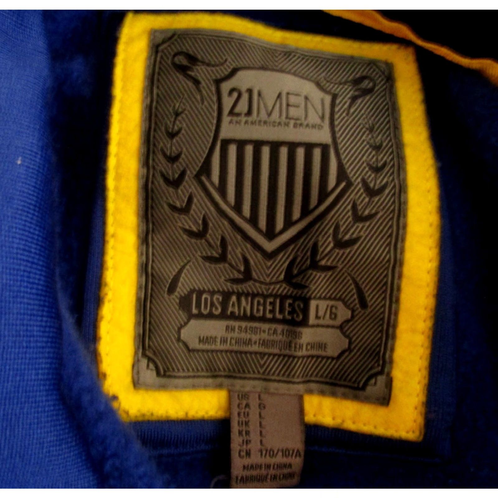 21 Men 21 MEN Jacket Blue Full Zip L Adults Size L Men's All Cotton/Polyester Fleece Lined Wearable Warm 90s? Size US L / EU 52-54 / 3 - 6 Thumbnail