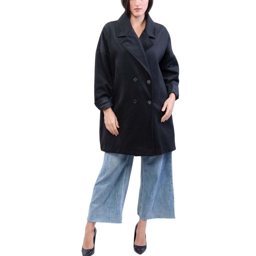 Vintage Union Made USA J&H Fashions Double Breasted Wool Pea Coat 14 Size L / US 10 / IT 46 - 1 Thumbnail