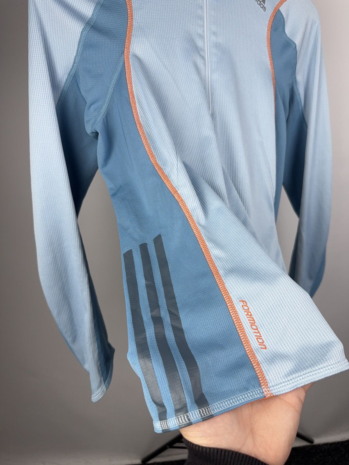 Adidas 00s Adidas ClimaWarm Light Blue Running Top Half Zip M Size M / US 6-8 / IT 42-44 - 6 Thumbnail