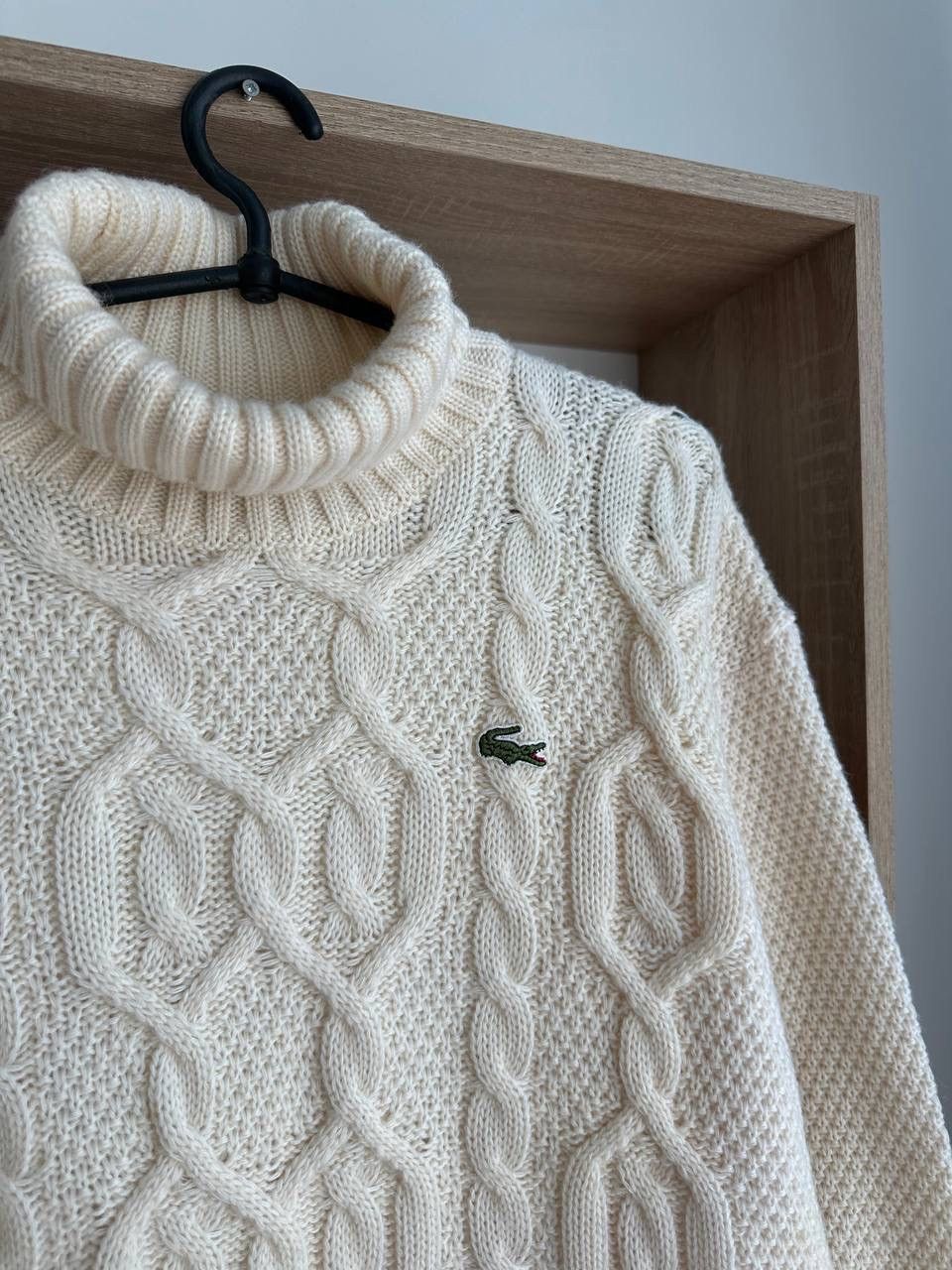 Lacoste × Vintage Vintage Lacoste Beige Knitted Wool Blend Sweater Size US M / EU 48-50 / 2 - 6 Thumbnail