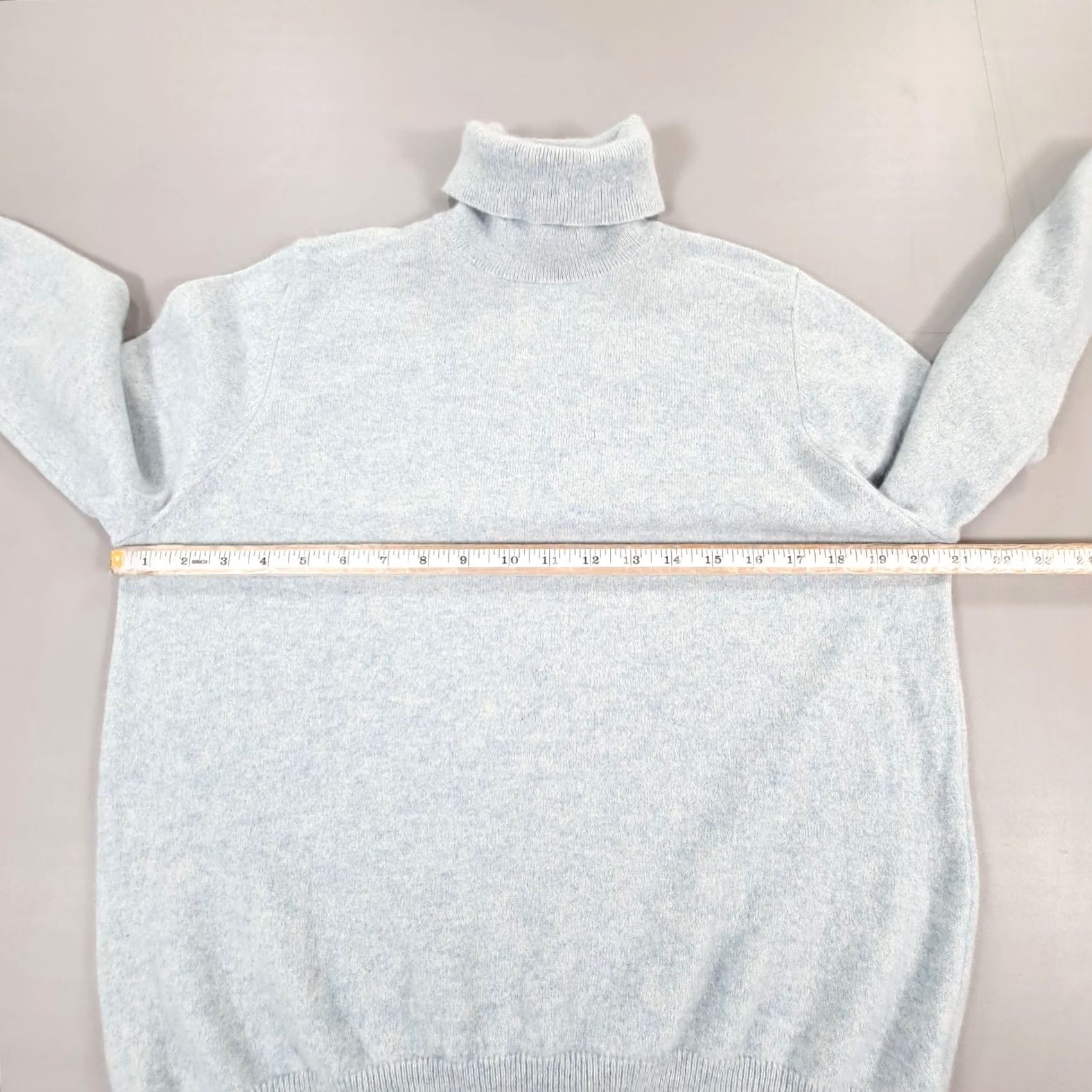 Vintage Autograph Jumper Blue 18 UK Turtle Neck 100% Cashmere Knit Pullover Womens Long Sleeve Roll Neck Casual Winter 100% Cashmere Womens Jumper Size XXL / US 16-18 / IT 52-54 - 5 Thumbnail