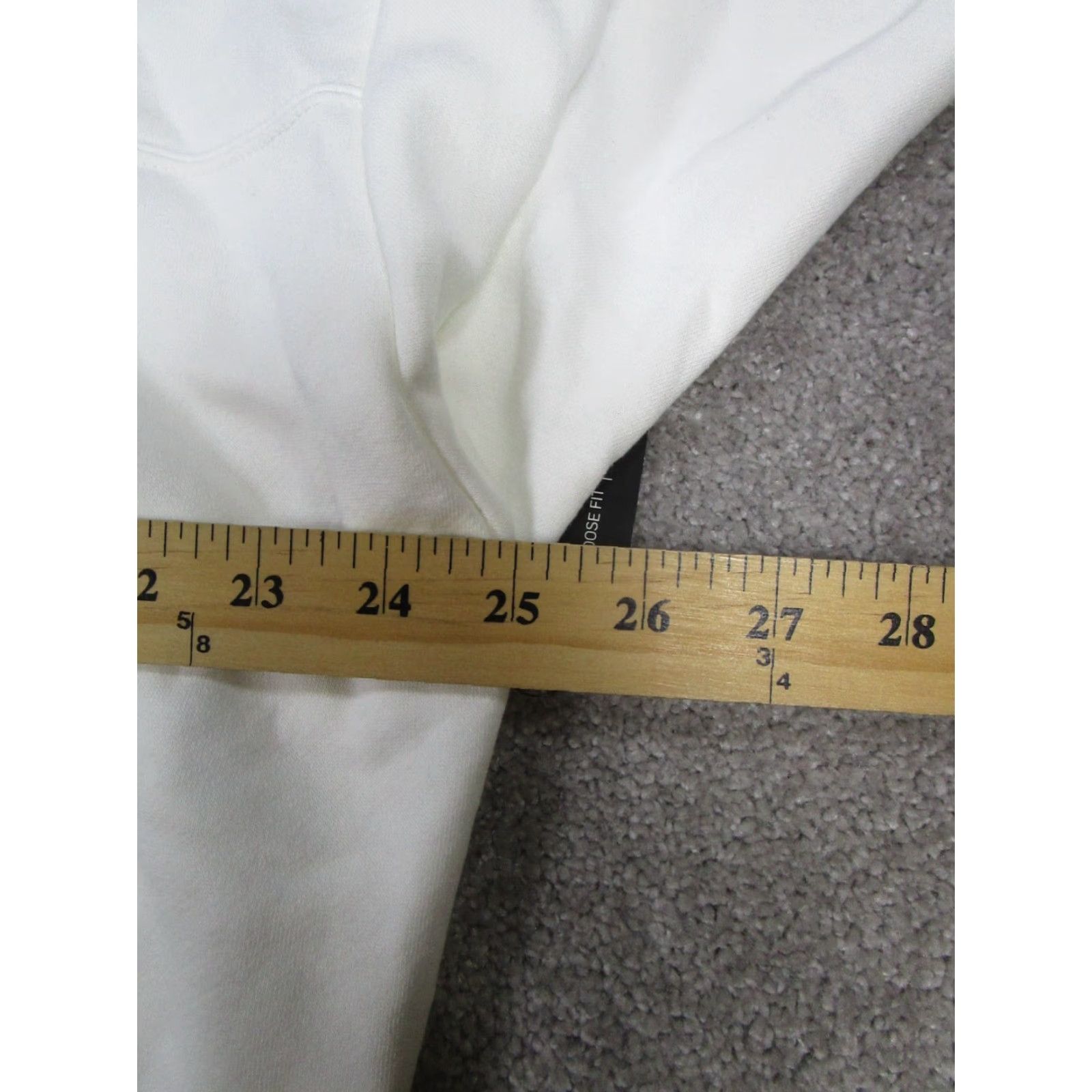 Nike Nike Hoodie Womens XL White Cropped Cotton Pullover Crew Neck Fleece Pullover Activewear Nike Womens XL White Cropped Hoodie Size XL / US 12-14 / IT 48-50 - 6 Thumbnail