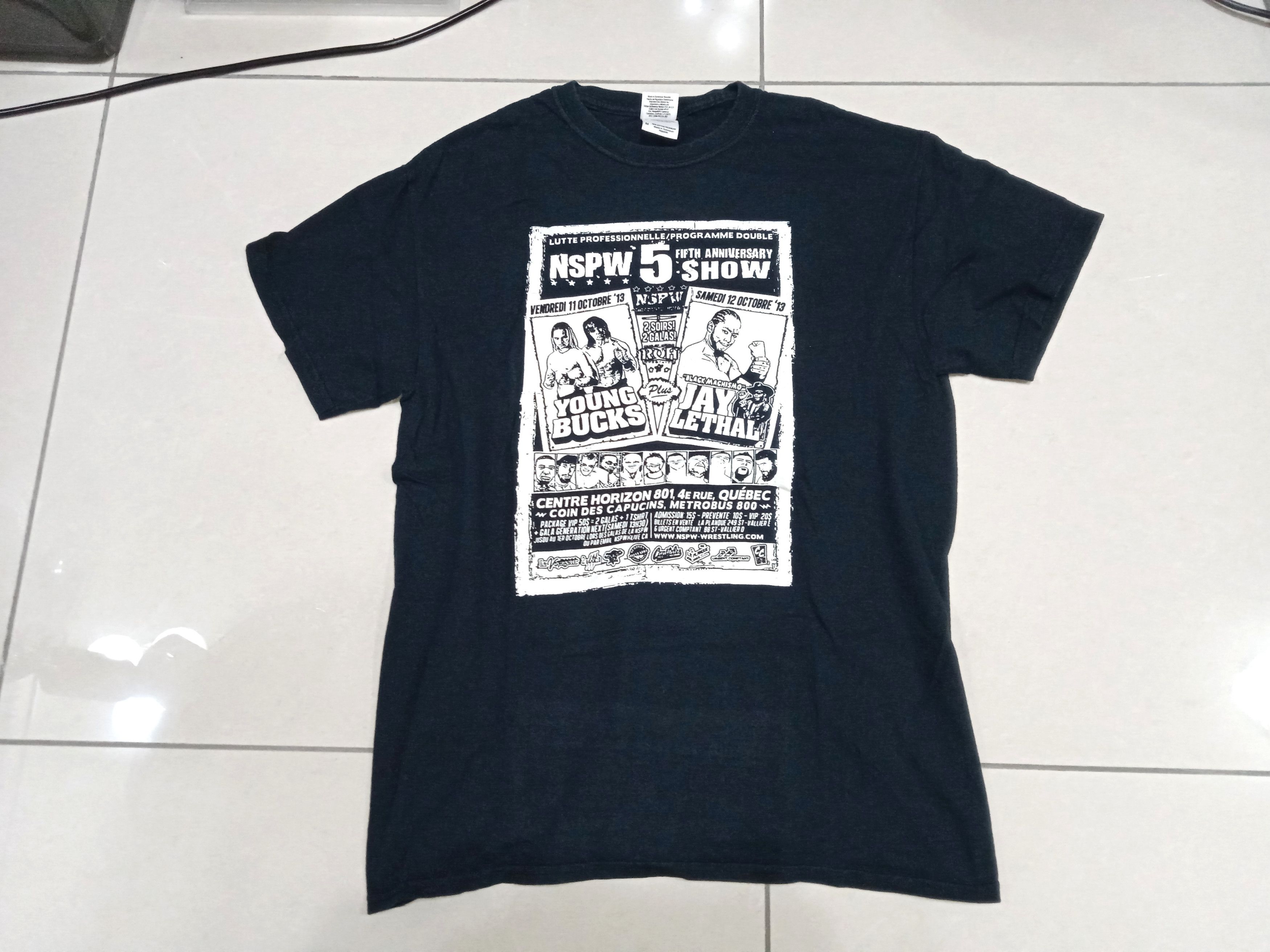 Vintage × WWE NSPW Fifth Anniversary Show Indy Wrestling T-Shirt WWF ECW Size US M / EU 48-50 / 2 - 1 Thumbnail