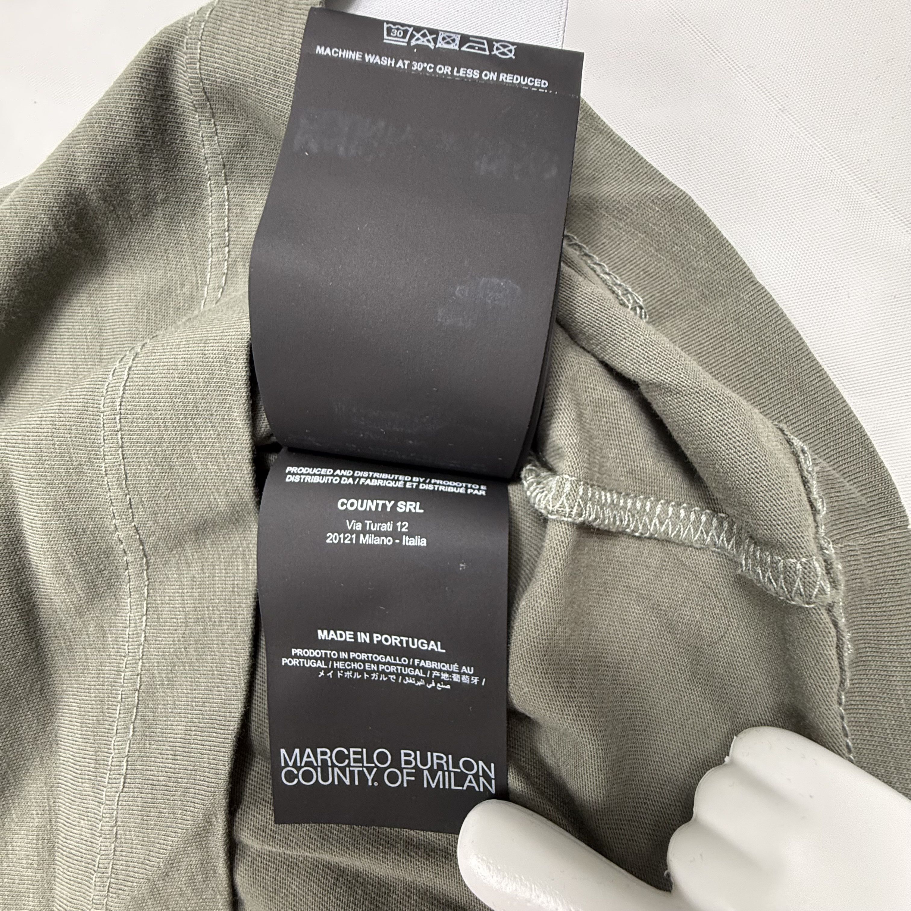 Marcelo Burlon Marcelo Burlon County of Milan Olive Green Wingspan T-Shirt Size US L / EU 52-54 / 3 - 10 Thumbnail