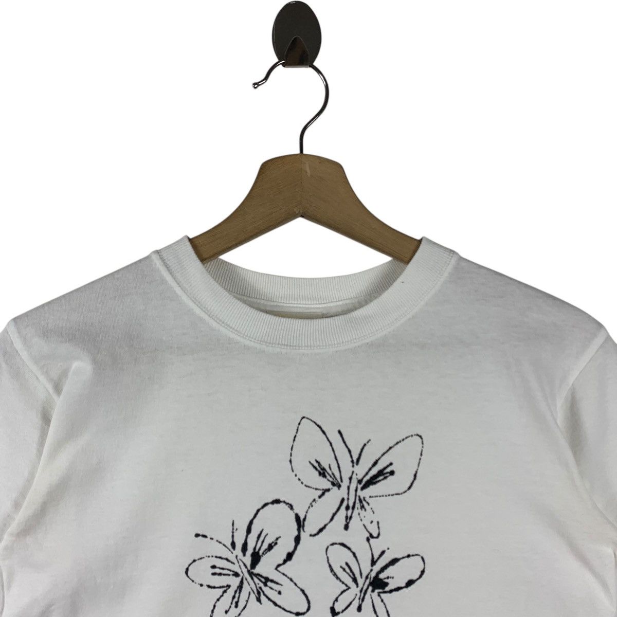 Anna Sui × Japanese Brand × Vintage Vintage ANNA SUI butterfly art printed tee Size XXS / US 00 / IT 34 - 2 Thumbnail