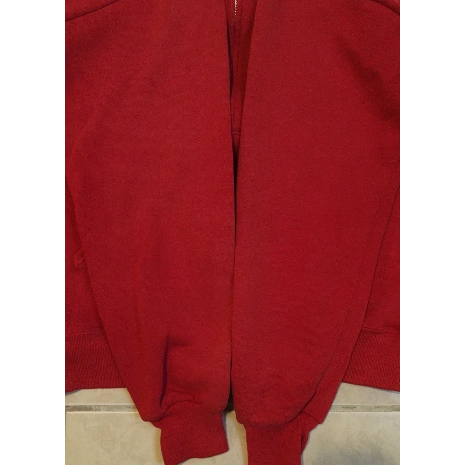 Vintage VINTAGE Punk Hoodie Mens S Red 80s Distress Zip Sweatshirt Biker Skate Surf Grunge USA 90s Size US S / EU 44-46 / 1 - 2 Thumbnail