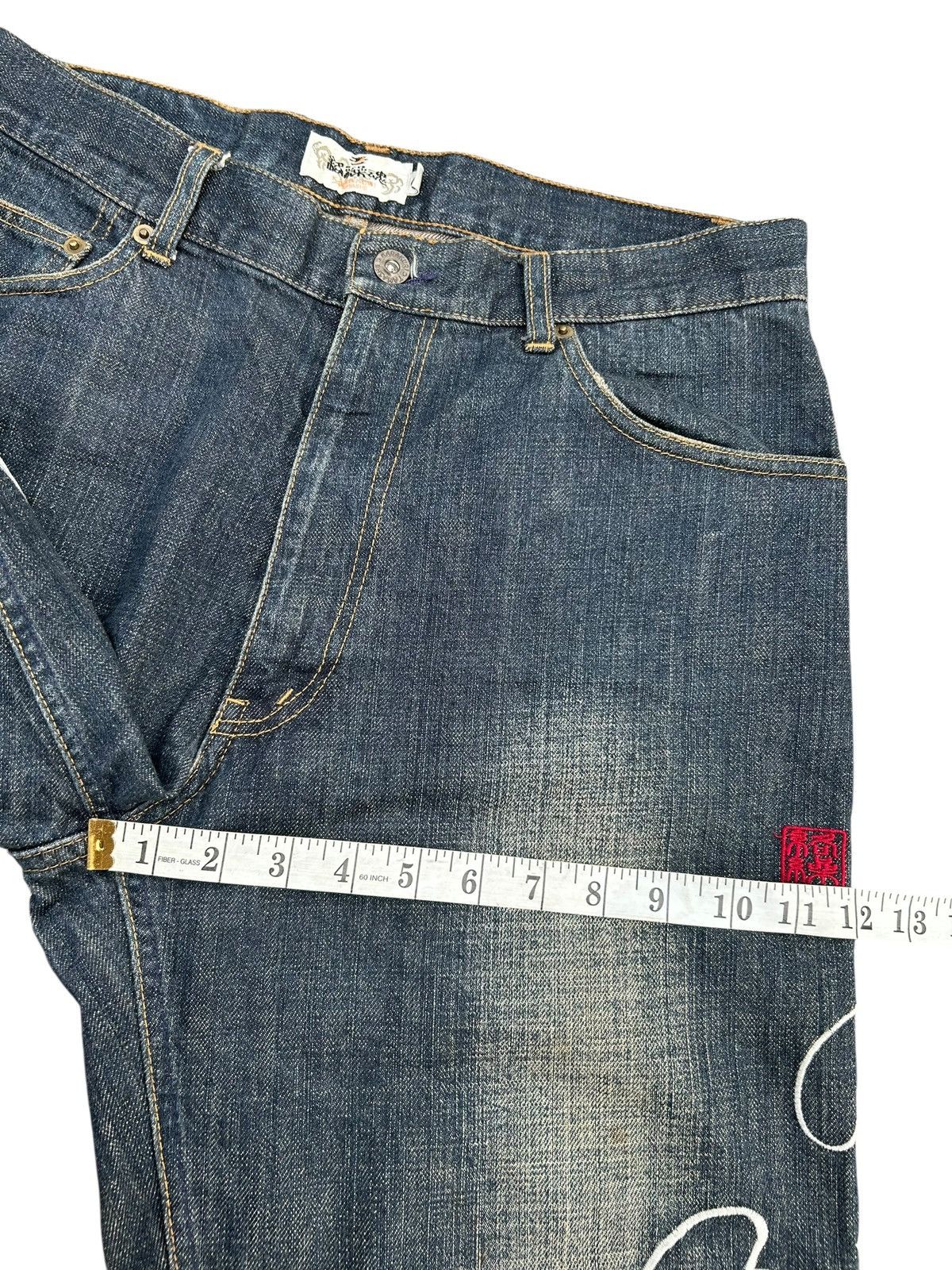 Kapital Karakuri Tamashii embroidery Rusty Japanese Denim Jeans Size US 34 / EU 50 - 16 Thumbnail