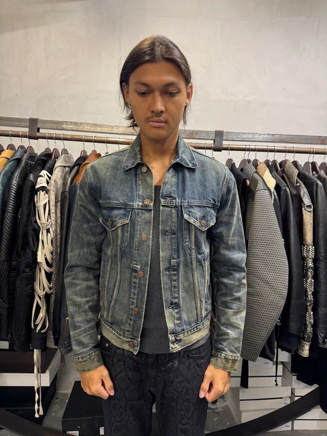 Designer × Polo Ralph Lauren × Vintage 2000s Ralph Lauren Blue USA Flag Eagle Denim Jacket Size US S / EU 44-46 / 1 - 4 Thumbnail