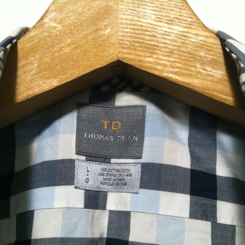Thomas Dean THOMAS DEAN MEN'S 100%COTTON CASUAL SHIRT SIZE: L Size US L / EU 52-54 / 3 - 6 Thumbnail