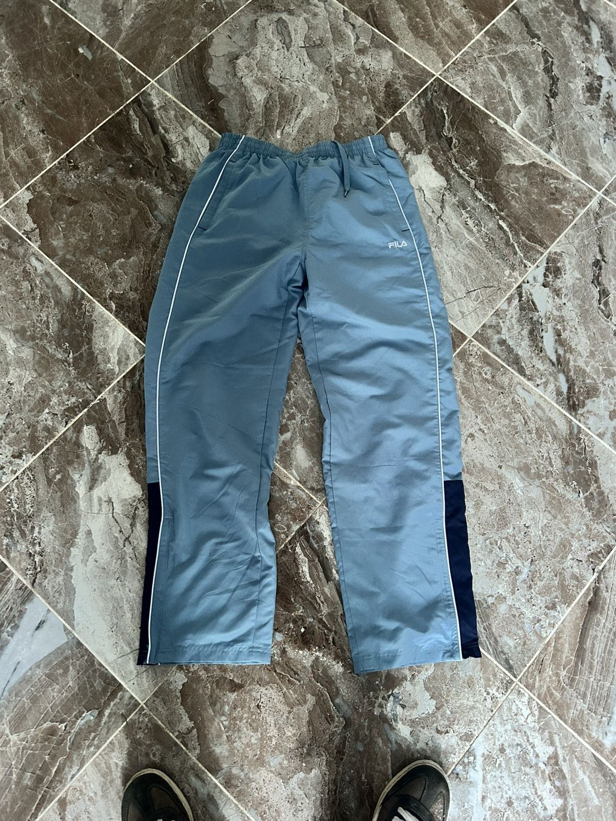 Fila FILA Track Pants Blue Mesh Lined Zip Ankles Athletic Sports Size US 32 / EU 48 - 1 Thumbnail