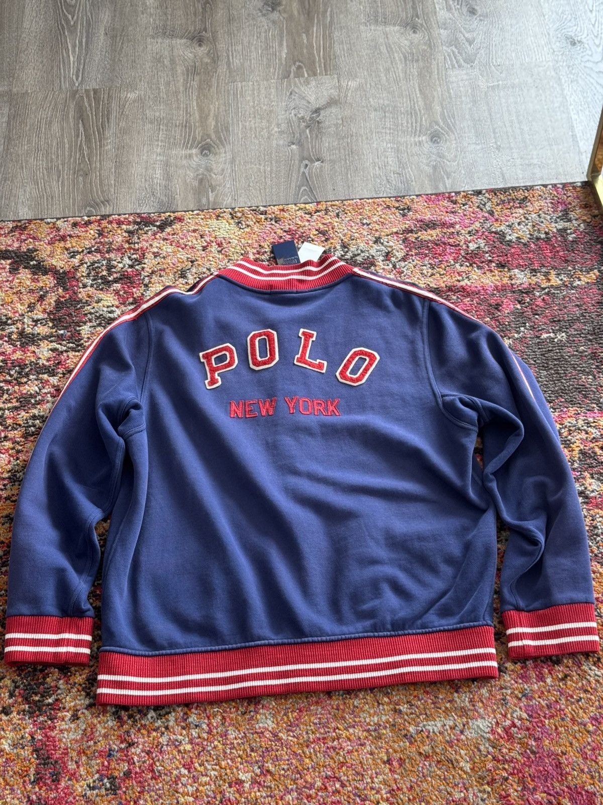 Designer × Polo Ralph Lauren × Vintage POLO RALPH LAUREN FOOTBALL RARE VARSITY JACKET Size US XL / EU 56 / 4 - 3 Thumbnail