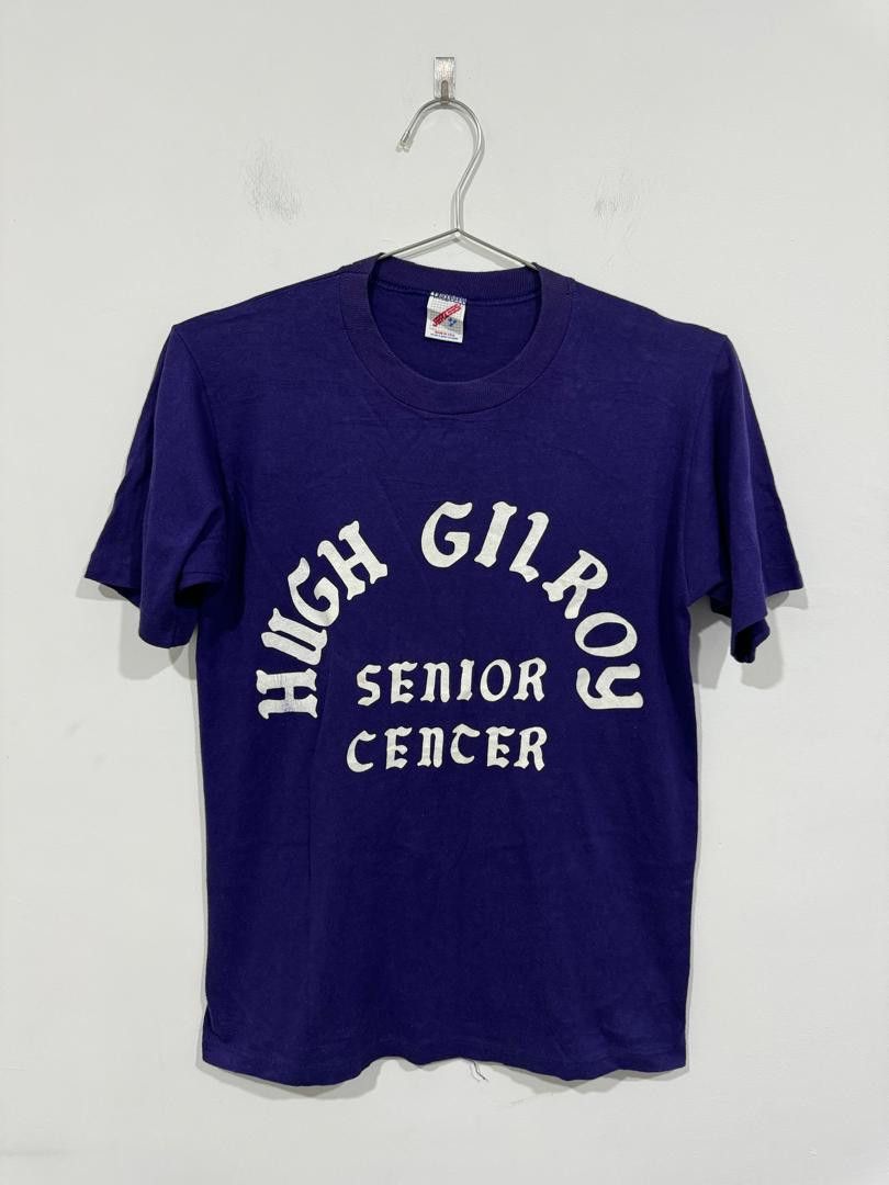 Jerzees × Vintage Vintage 80s Jerzees Hugh Gilroy Senior Center Tee Size US S / EU 44-46 / 1 - 1 Thumbnail