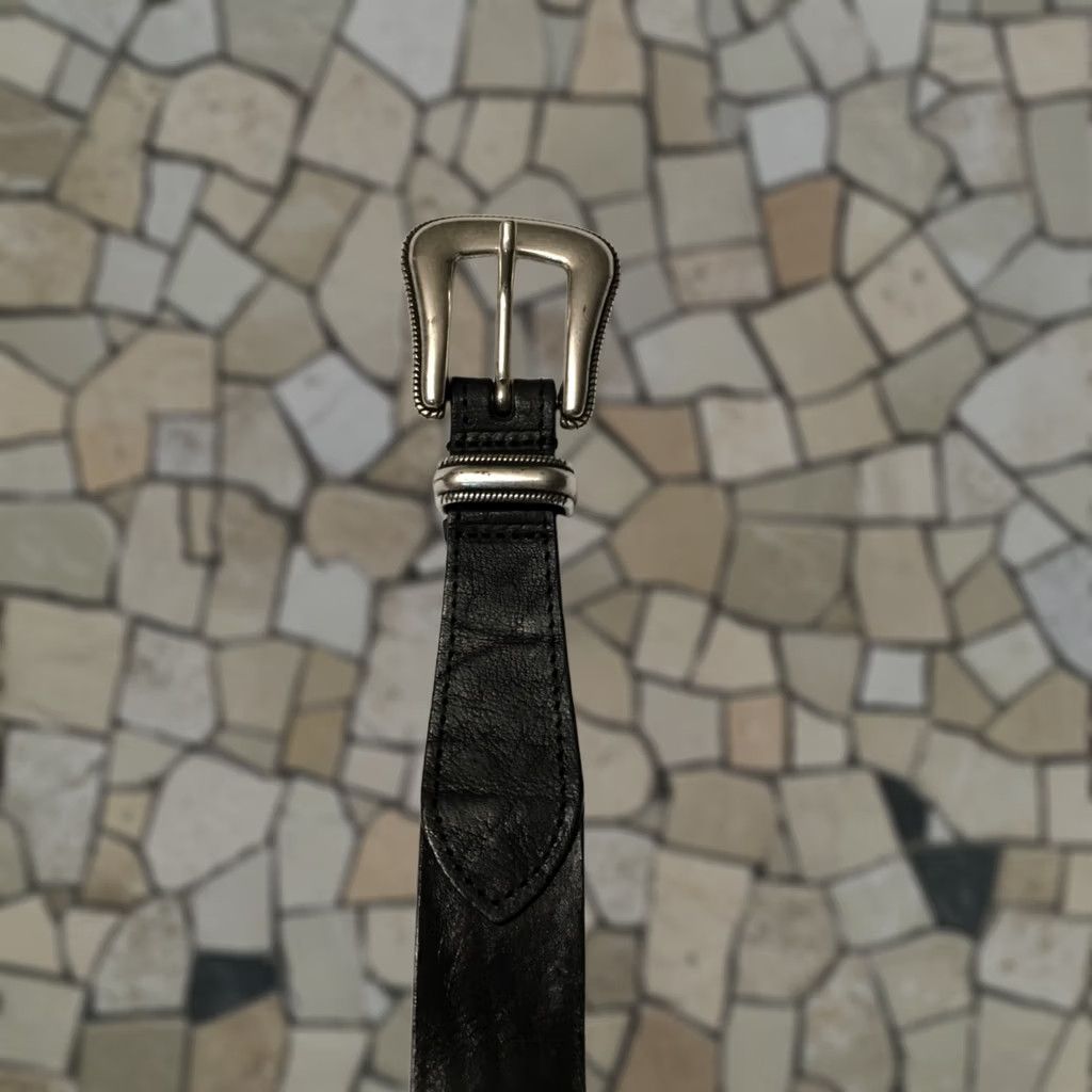 Massimo Dutti Massimo Dutti Belt Black Leather Buckle silver Tone 32 34 36 mens womens Size ONE SIZE - 1 Thumbnail