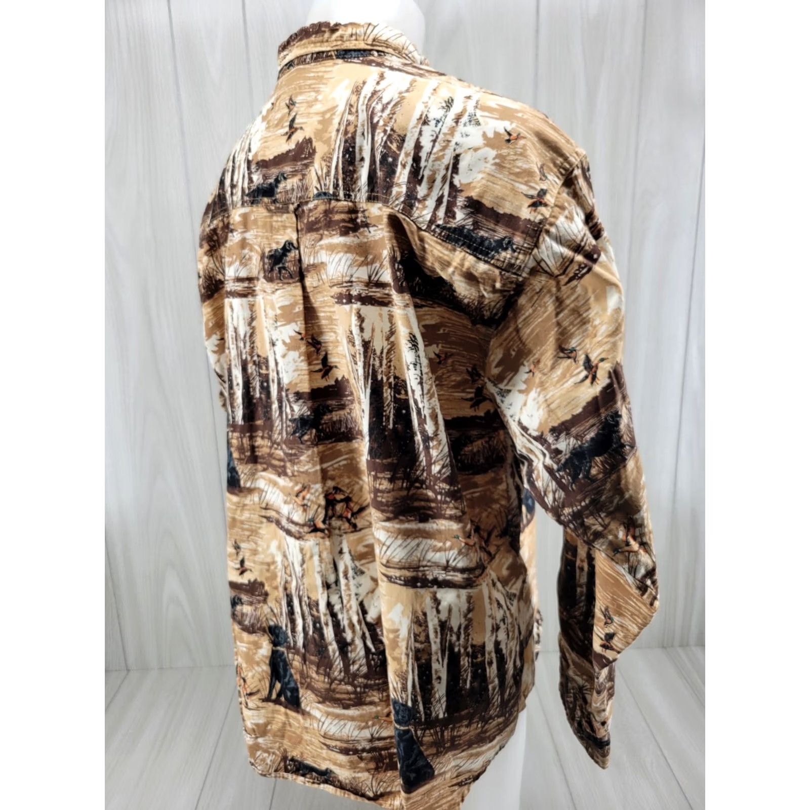 Alife Field Tested by Outdoor Life Men’s Button-Down Shirt Hunting Lab Outdoors 2XL Brown Beige 100% Cotton Button-Up Size US XXL / EU 58 / 5 - 7 Thumbnail