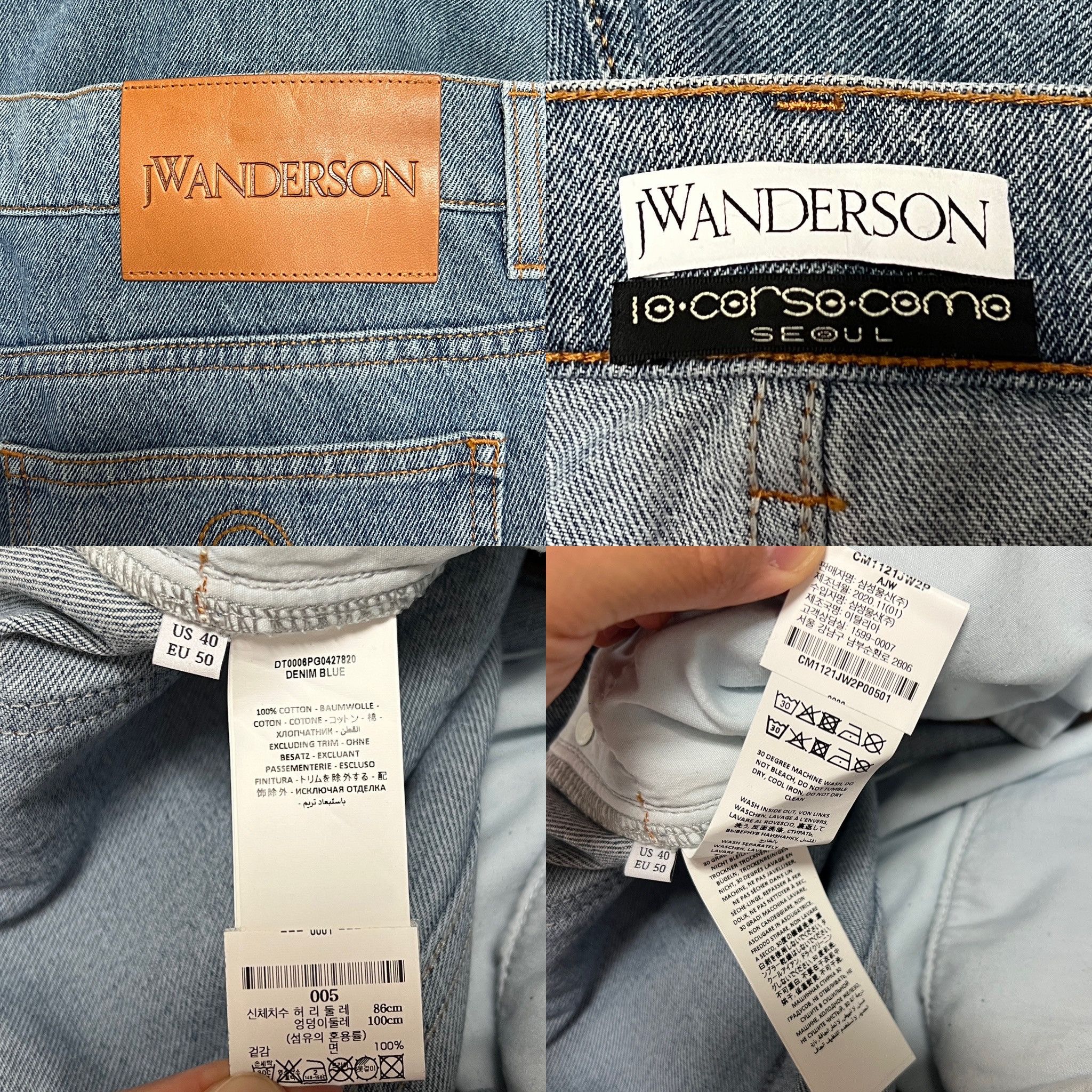 JW Anderson JW Anderson Blue Patchwork Workwear Jeans Size US 34 / EU 50 - 7 Thumbnail